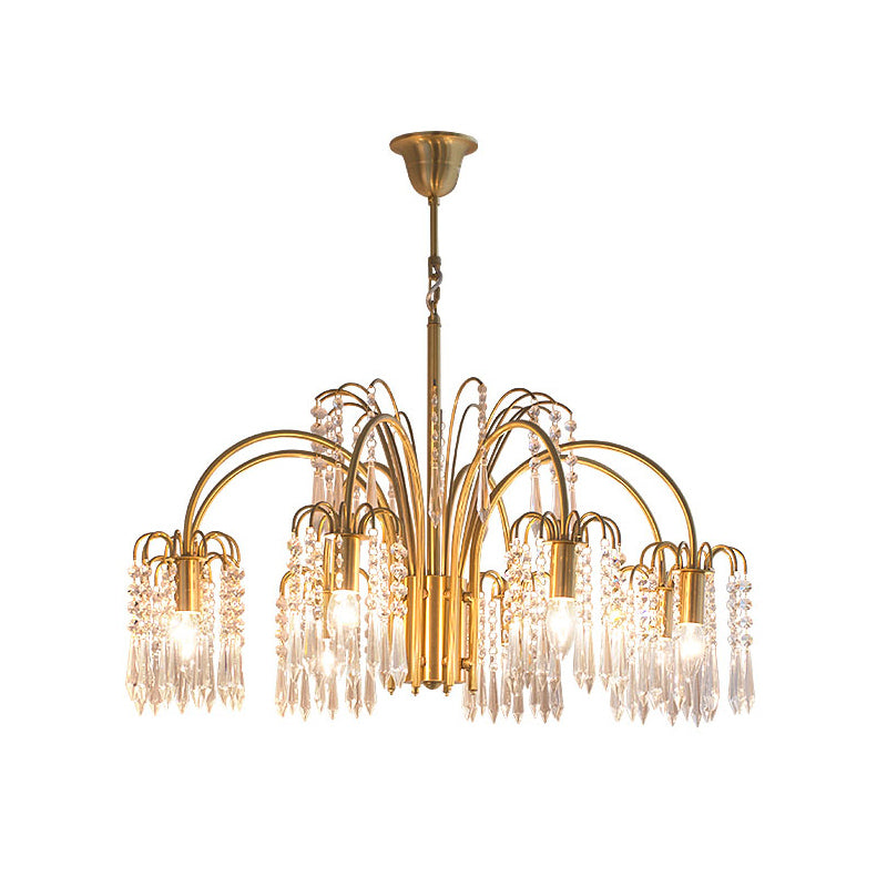 Voyant Premium Luxury Candle Crystal Chandelier - Lamp Copper
