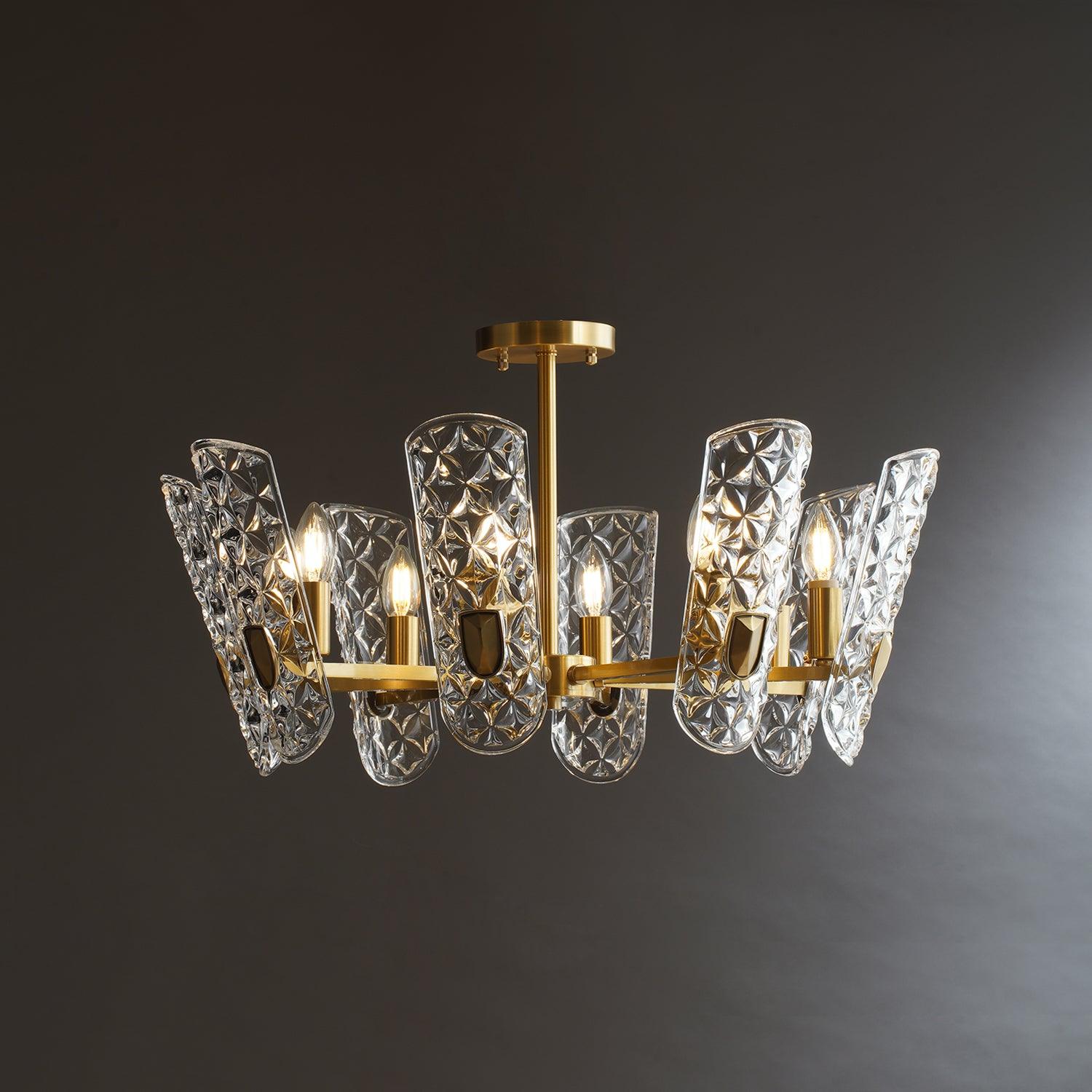 Brass Central Chandelier - Letslighting