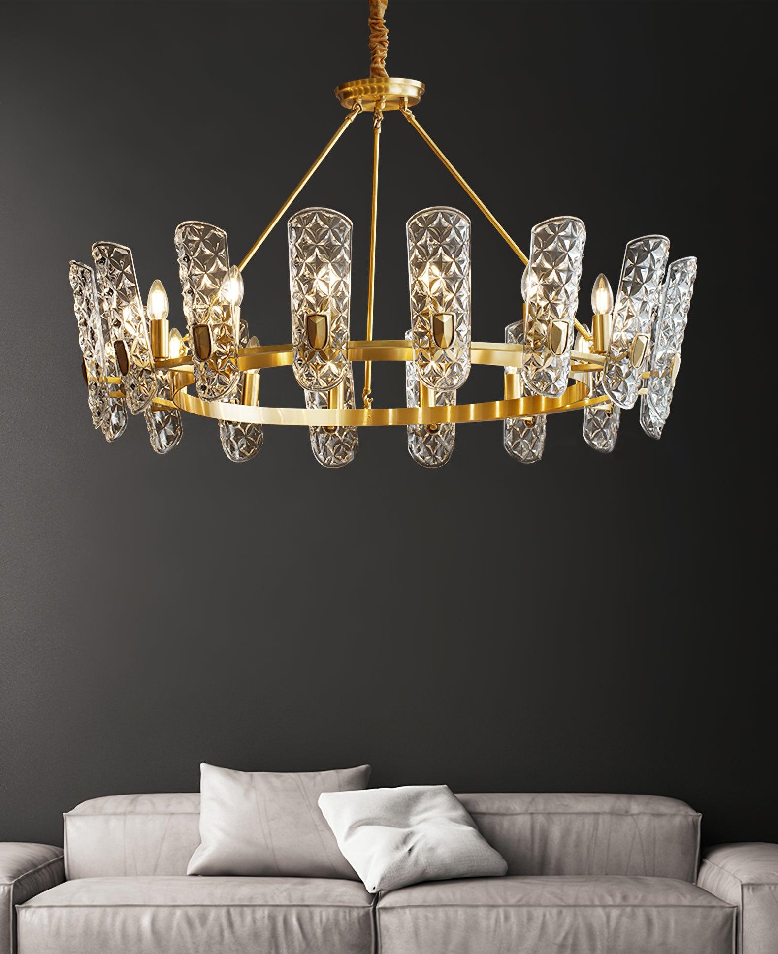 Brass Central Chandelier - Letslighting