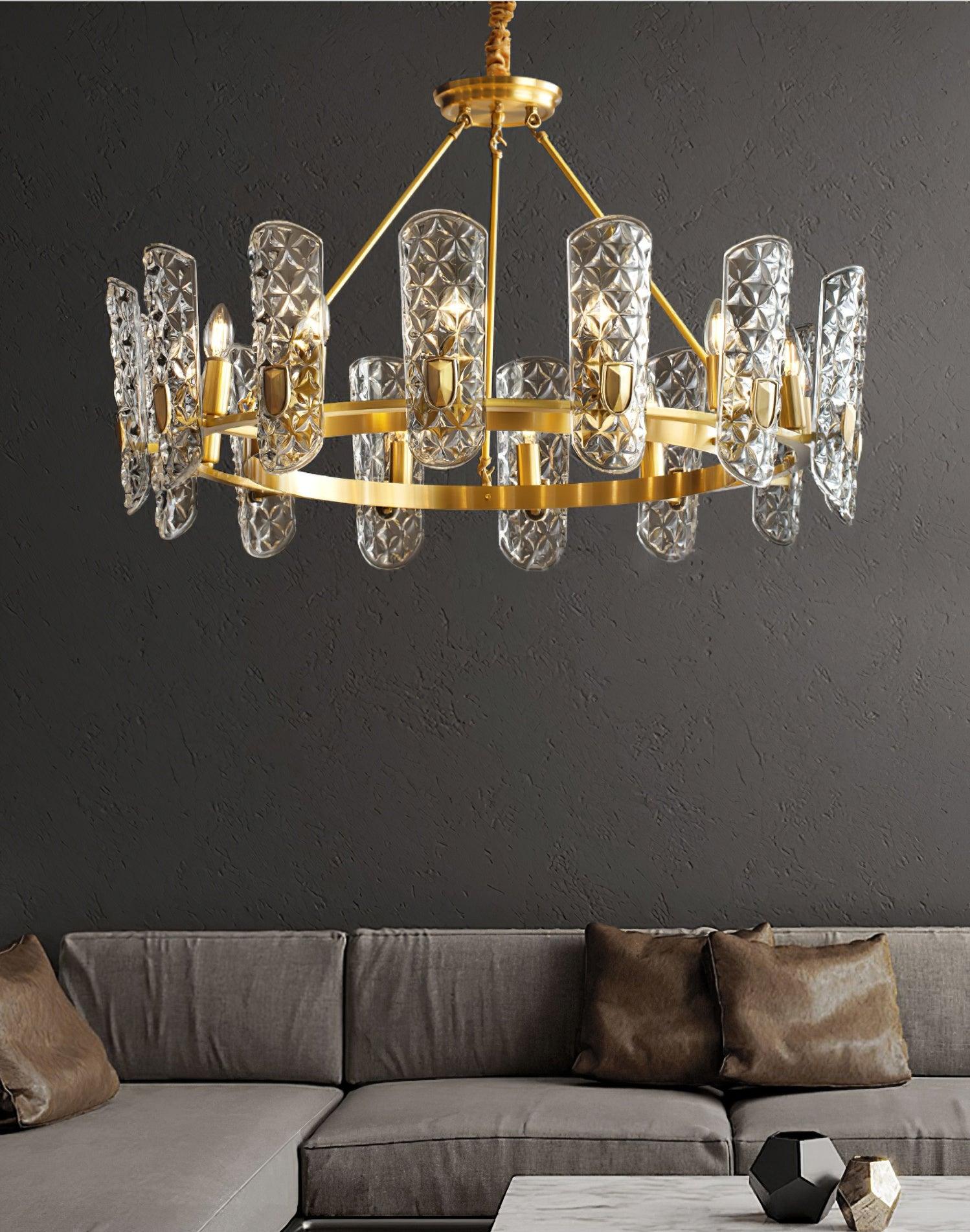 Brass Central Chandelier - Letslighting