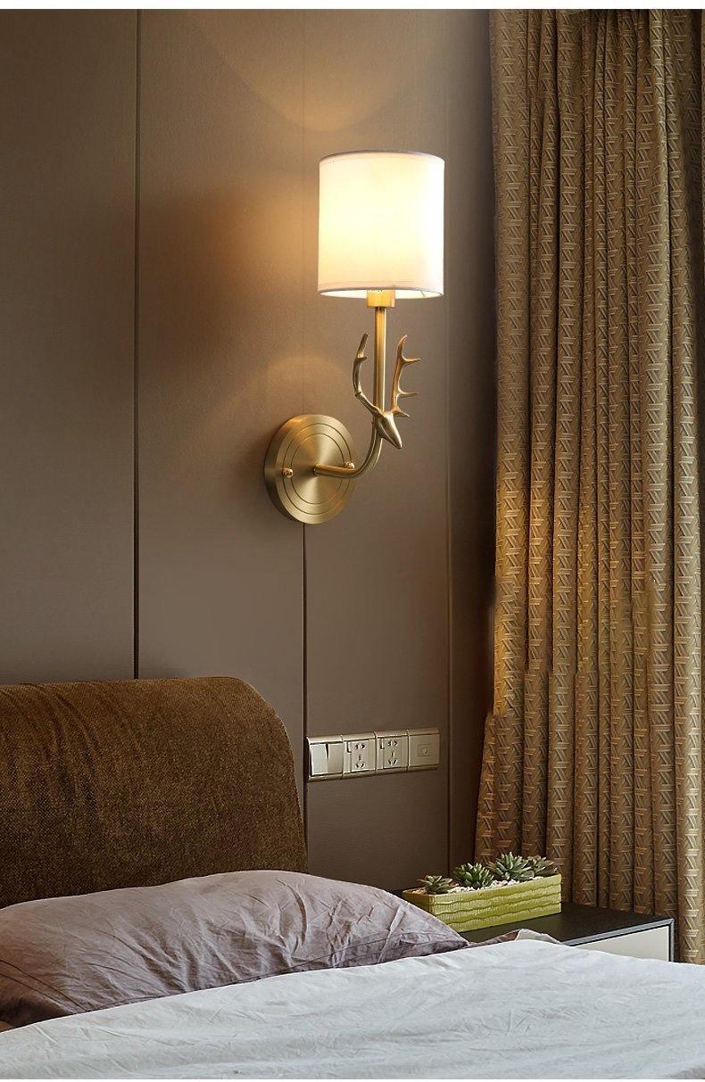 Brass Deer Head Wall Light - Letslighting