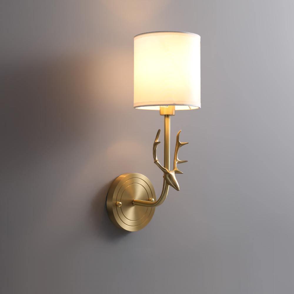 Brass Deer Head Wall Light - Letslighting