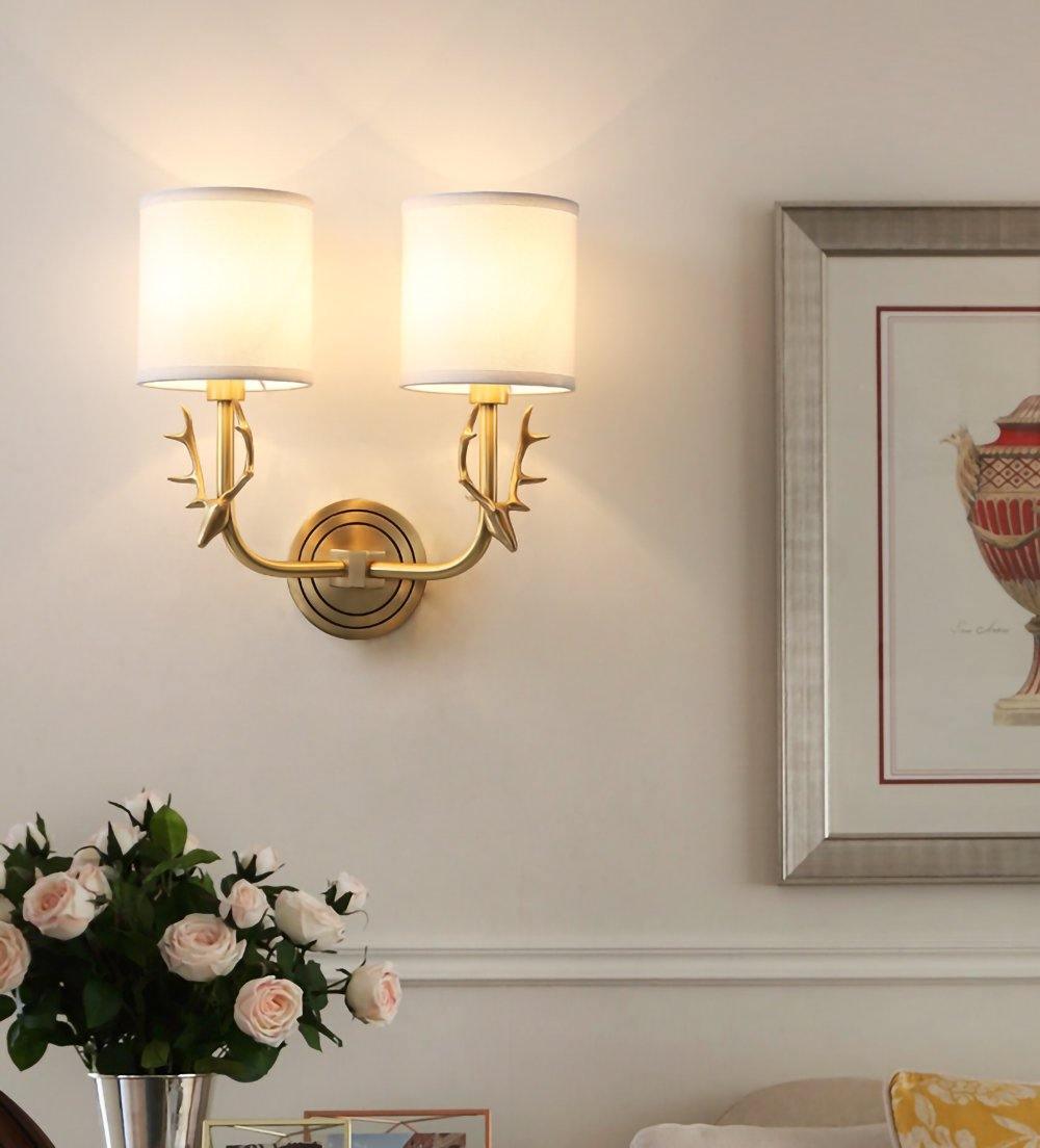 Brass Deer Head Wall Light - Letslighting
