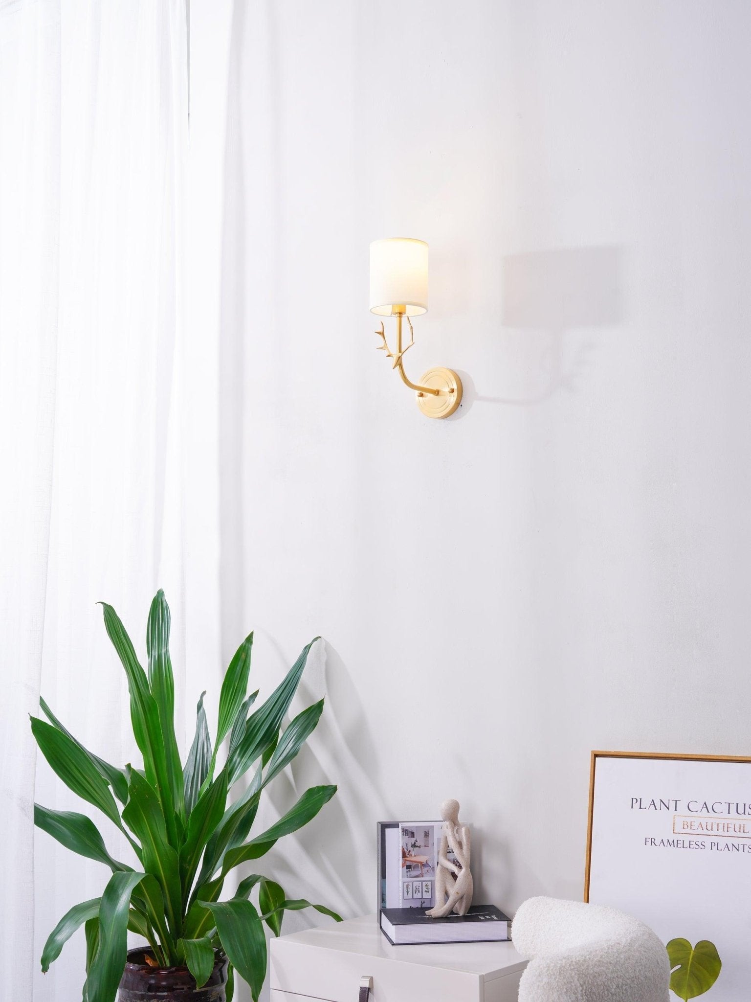 Brass Deer Head Wall Light - Letslighting