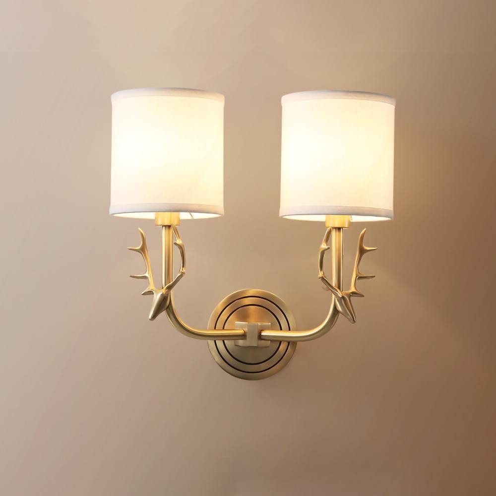 Brass Deer Head Wall Light - Letslighting
