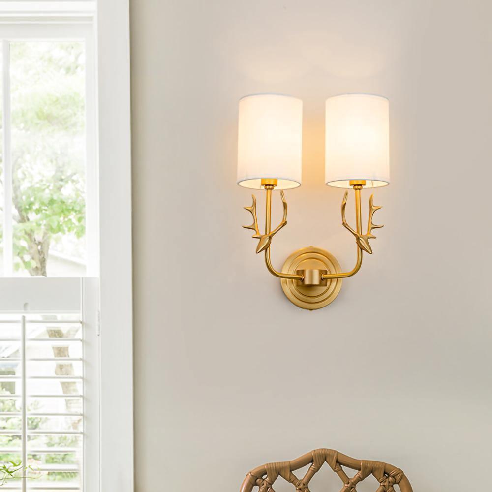 Brass Deer Head Wall Light - Letslighting