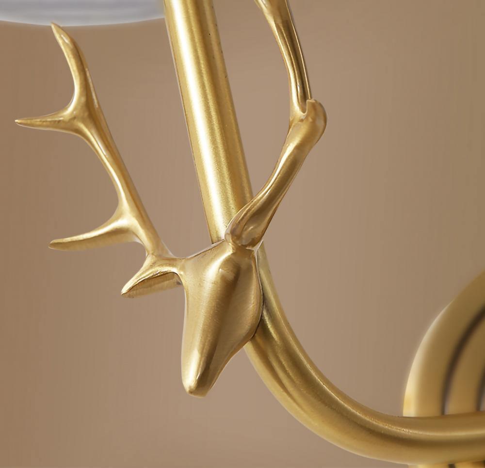 Brass Deer Head Wall Light - Letslighting