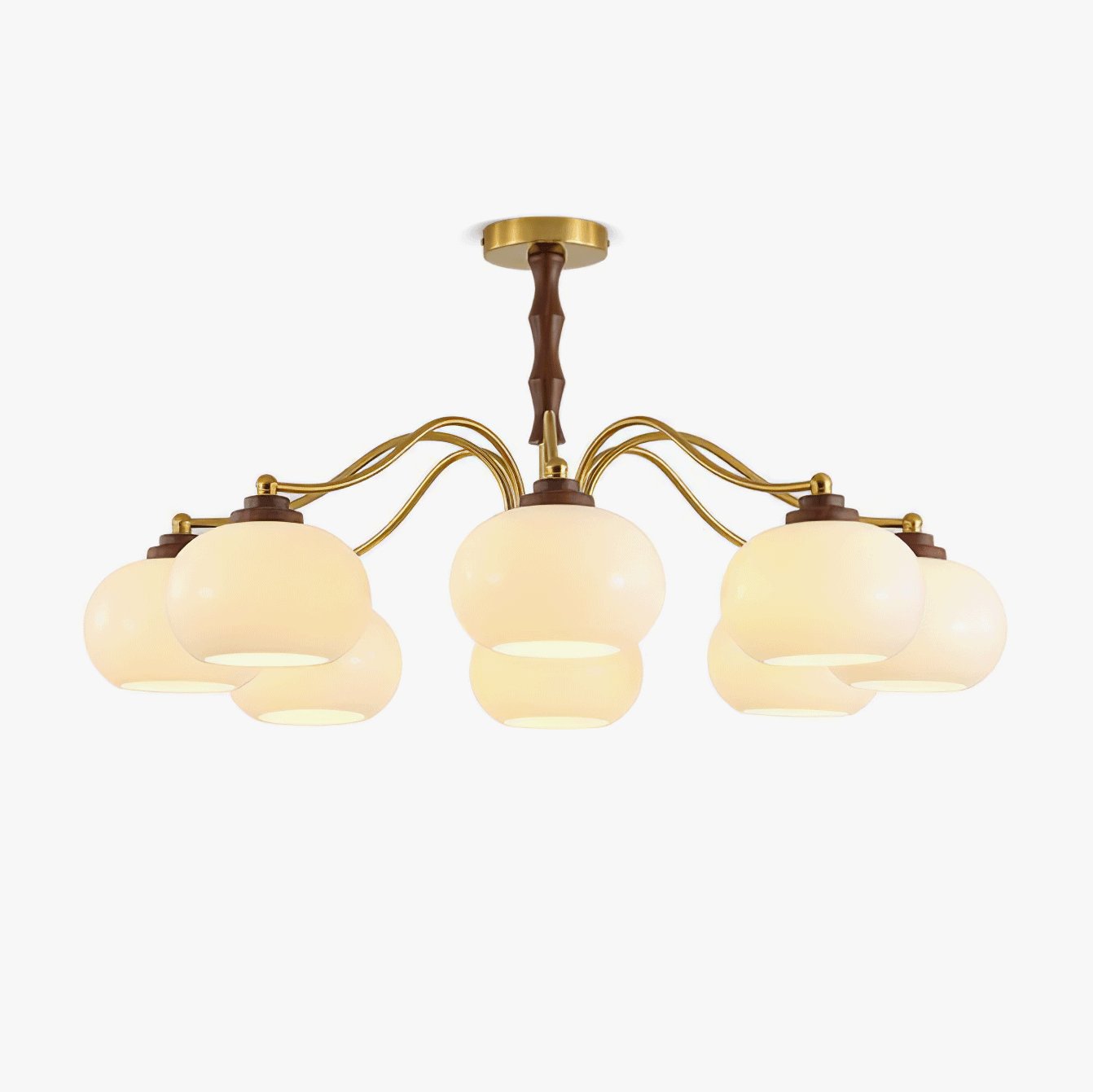 Persimmon Glass Globe Chandelier - Letslighting