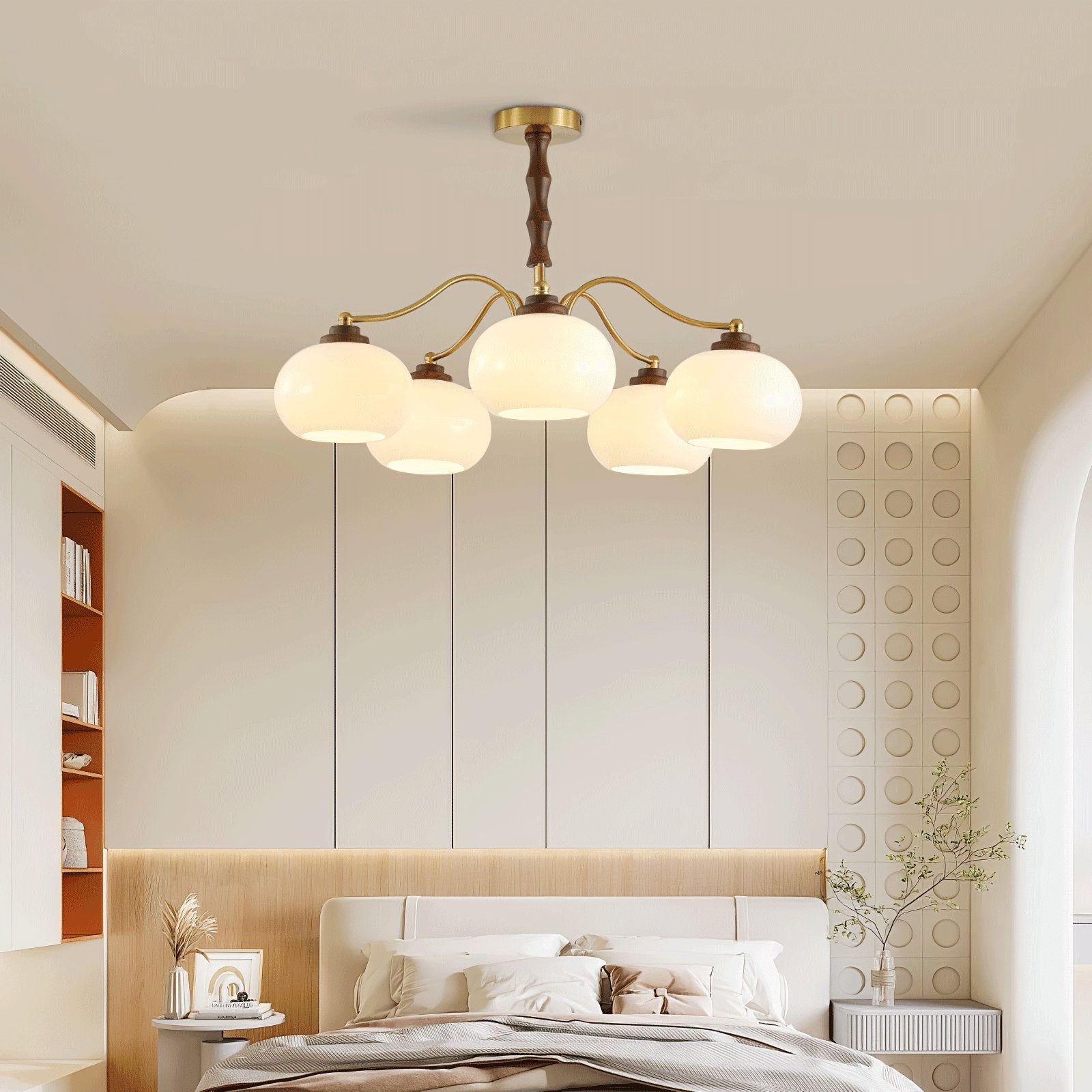 Persimmon Glass Globe Chandelier - Letslighting