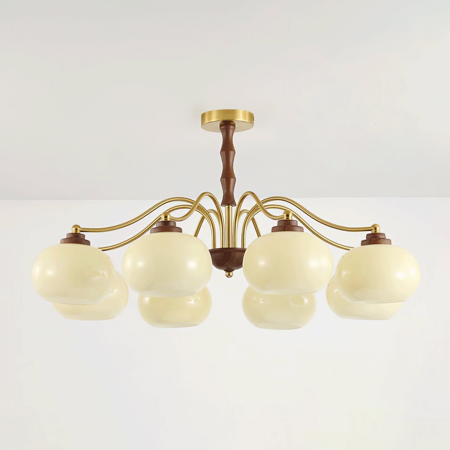 Persimmon Glass Globe Chandelier - Letslighting