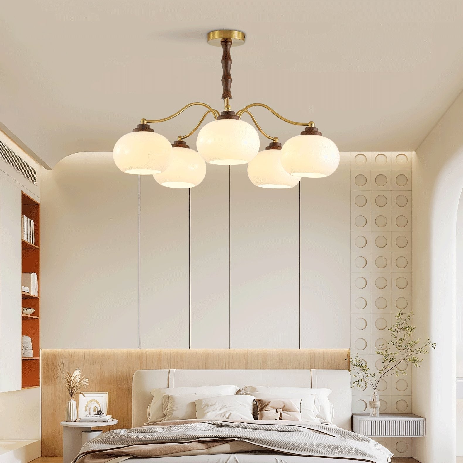 Persimmon Glass Globe Chandelier - Letslighting