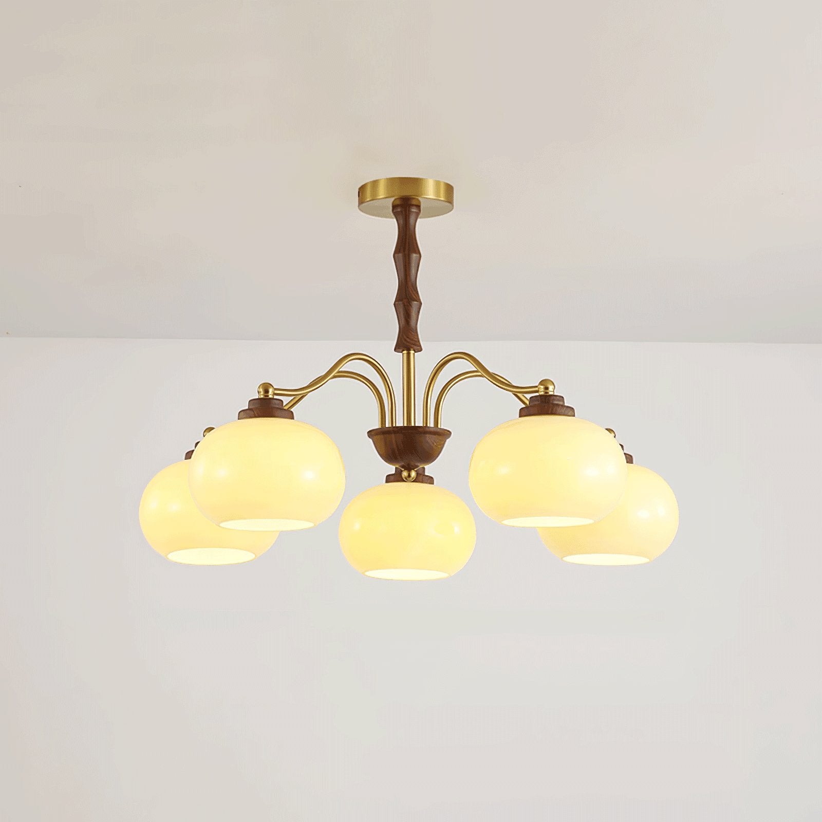 Persimmon Glass Globe Chandelier - Letslighting