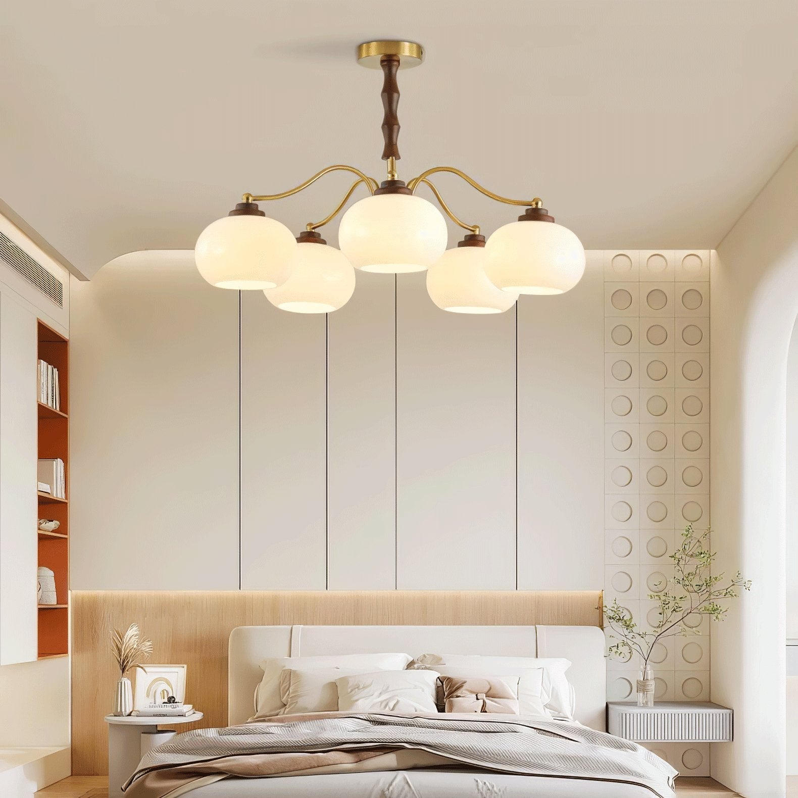 Persimmon Glass Globe Chandelier - Letslighting