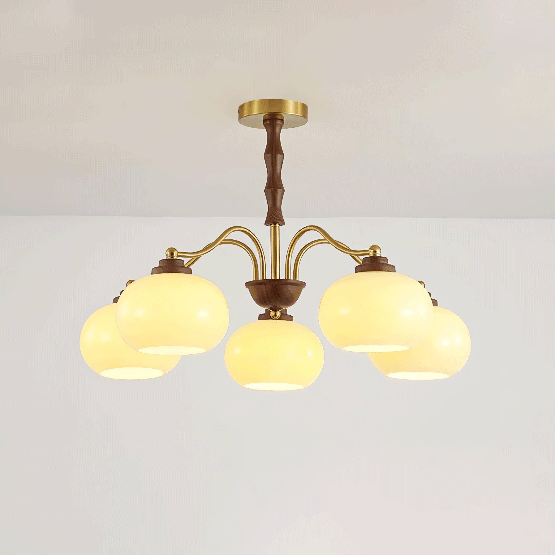 Persimmon Glass Globe Chandelier - Letslighting