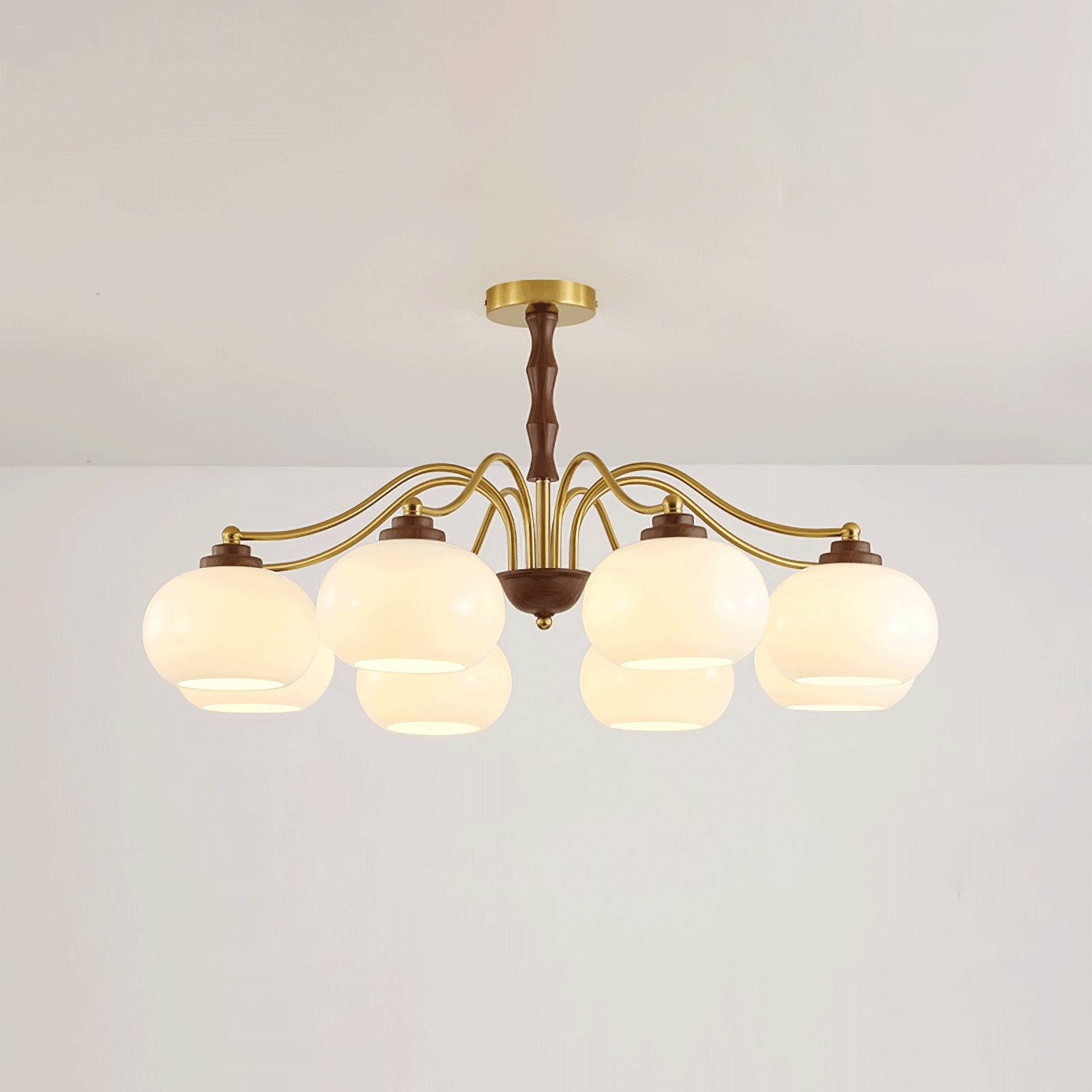 Persimmon Glass Globe Chandelier - Letslighting