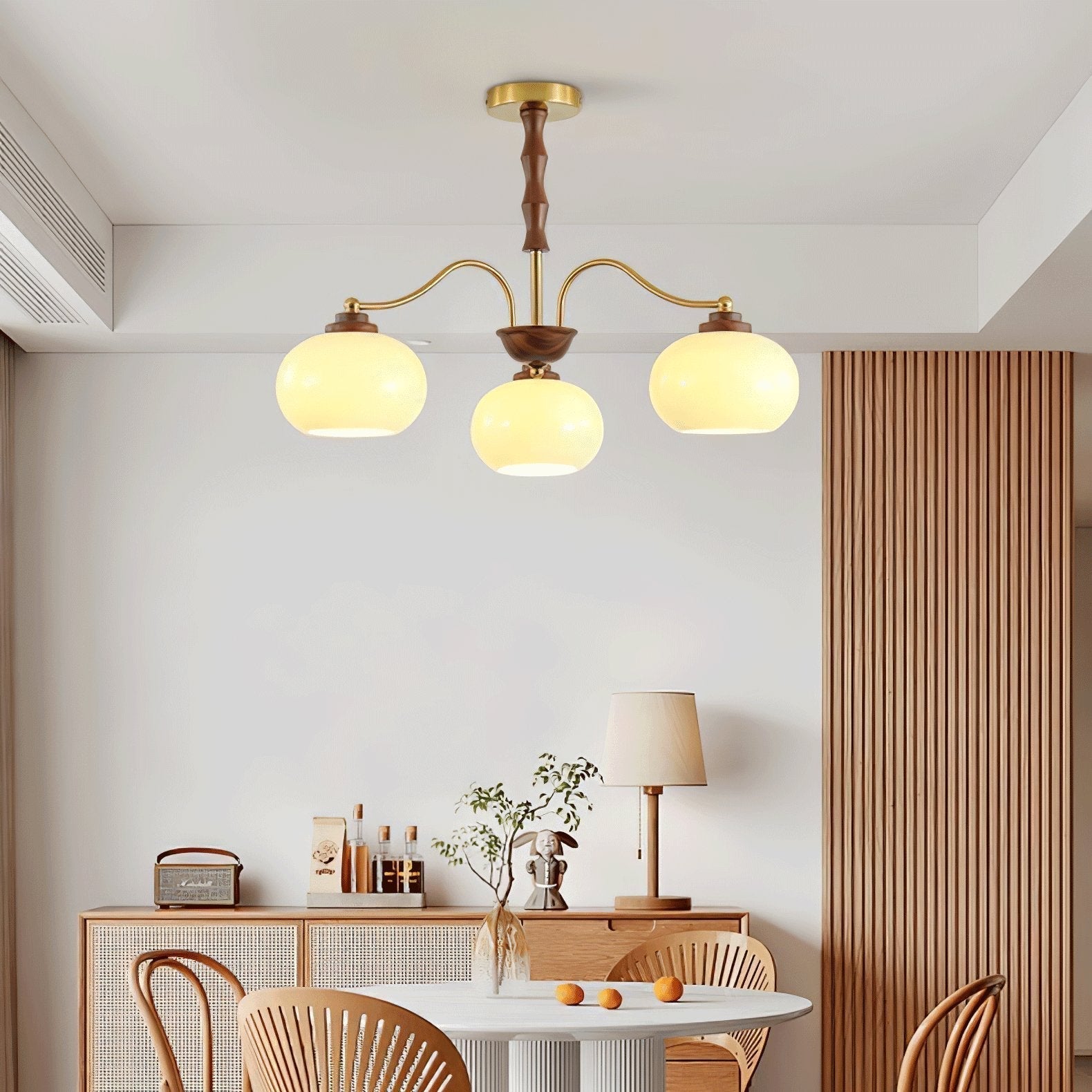 Persimmon Glass Globe Chandelier - Letslighting