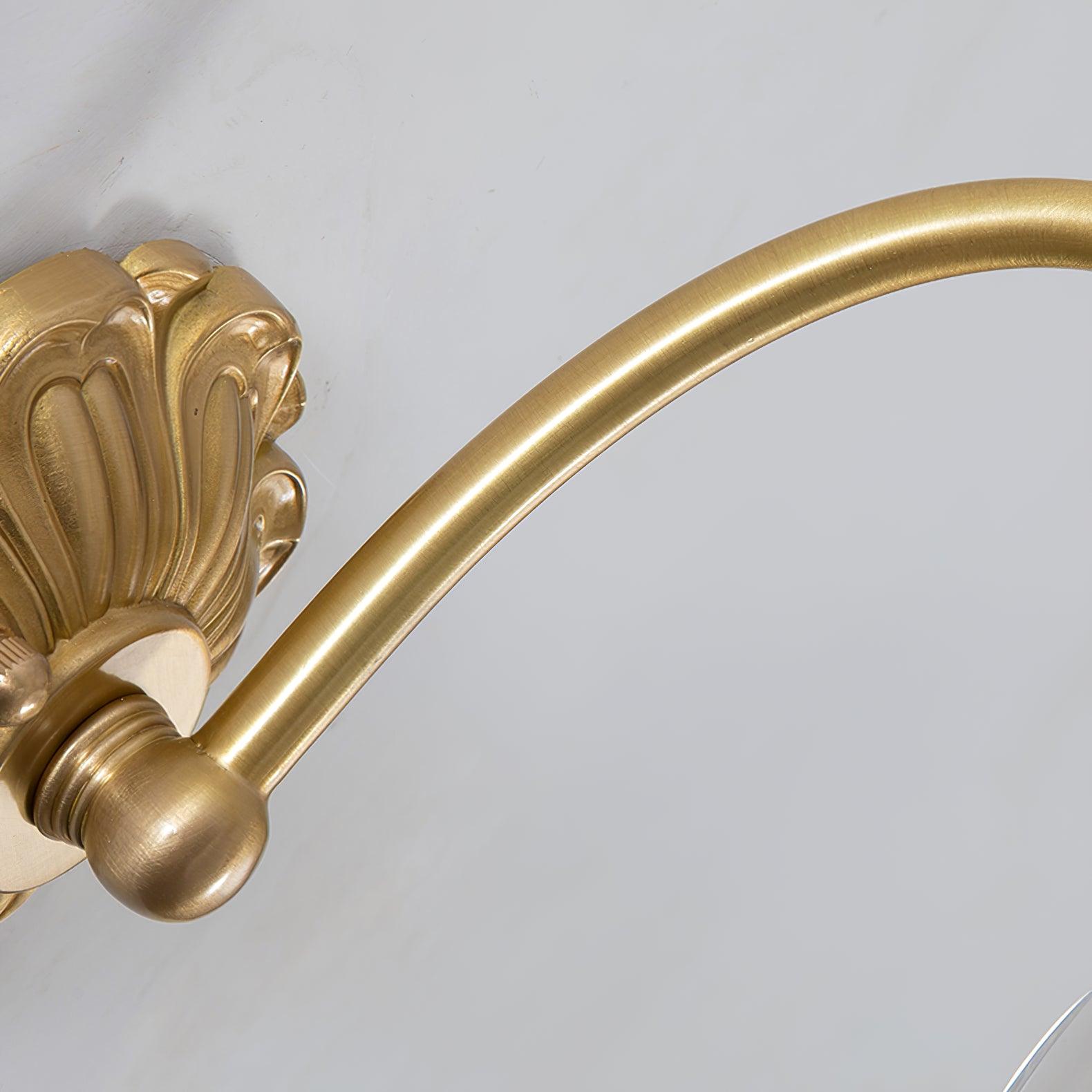 Brass Floral Glass Sconce - Letslighting