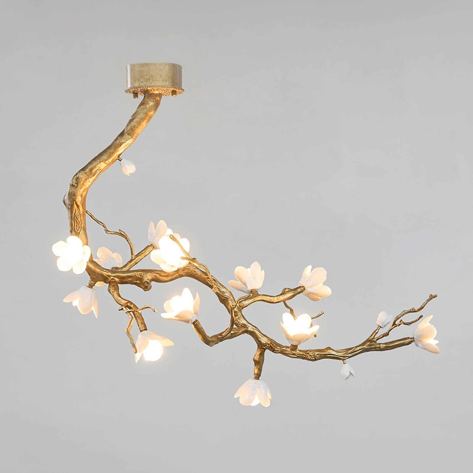 Brass Flower Branch Chandelier - Letslighting