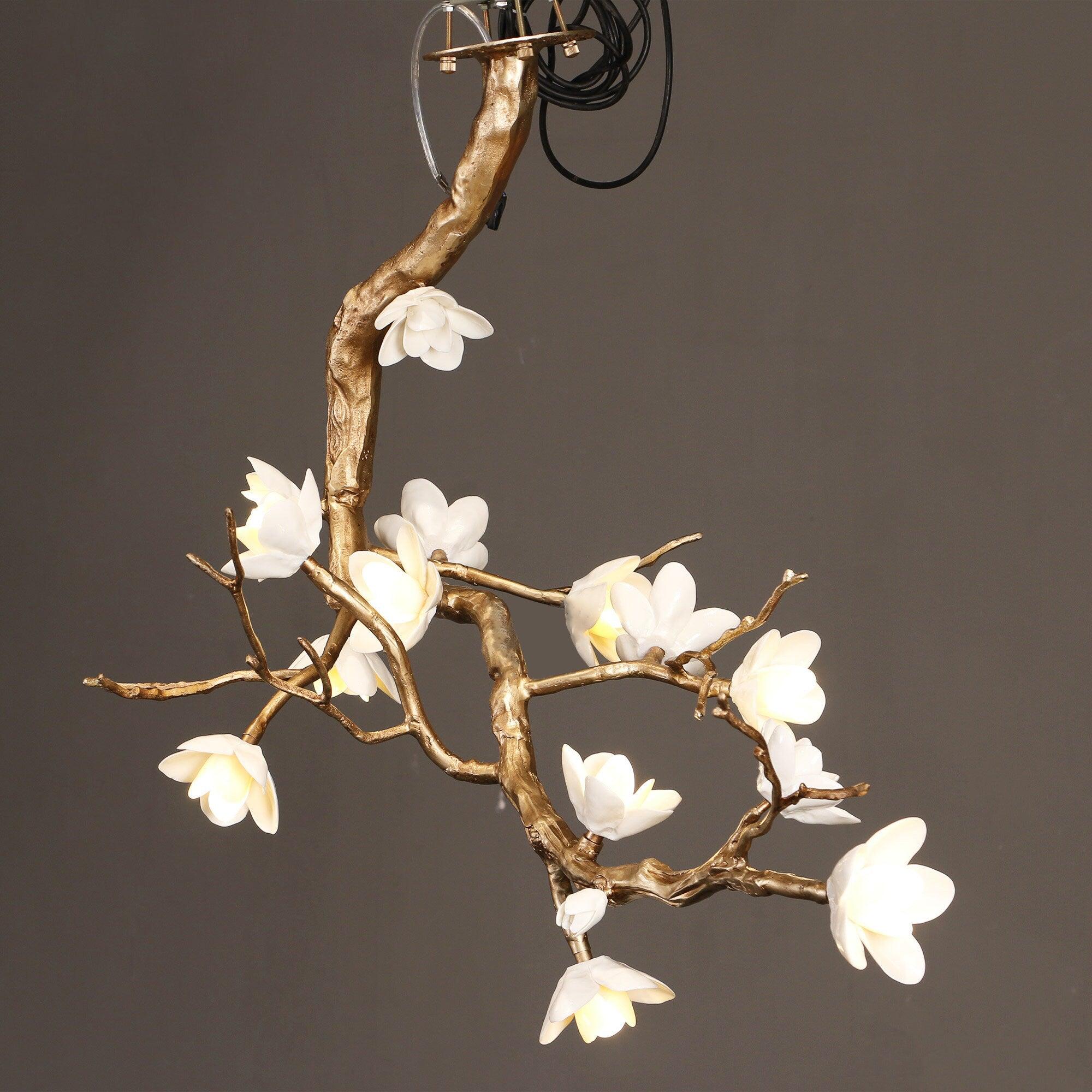 Brass Flower Branch Chandelier - Letslighting