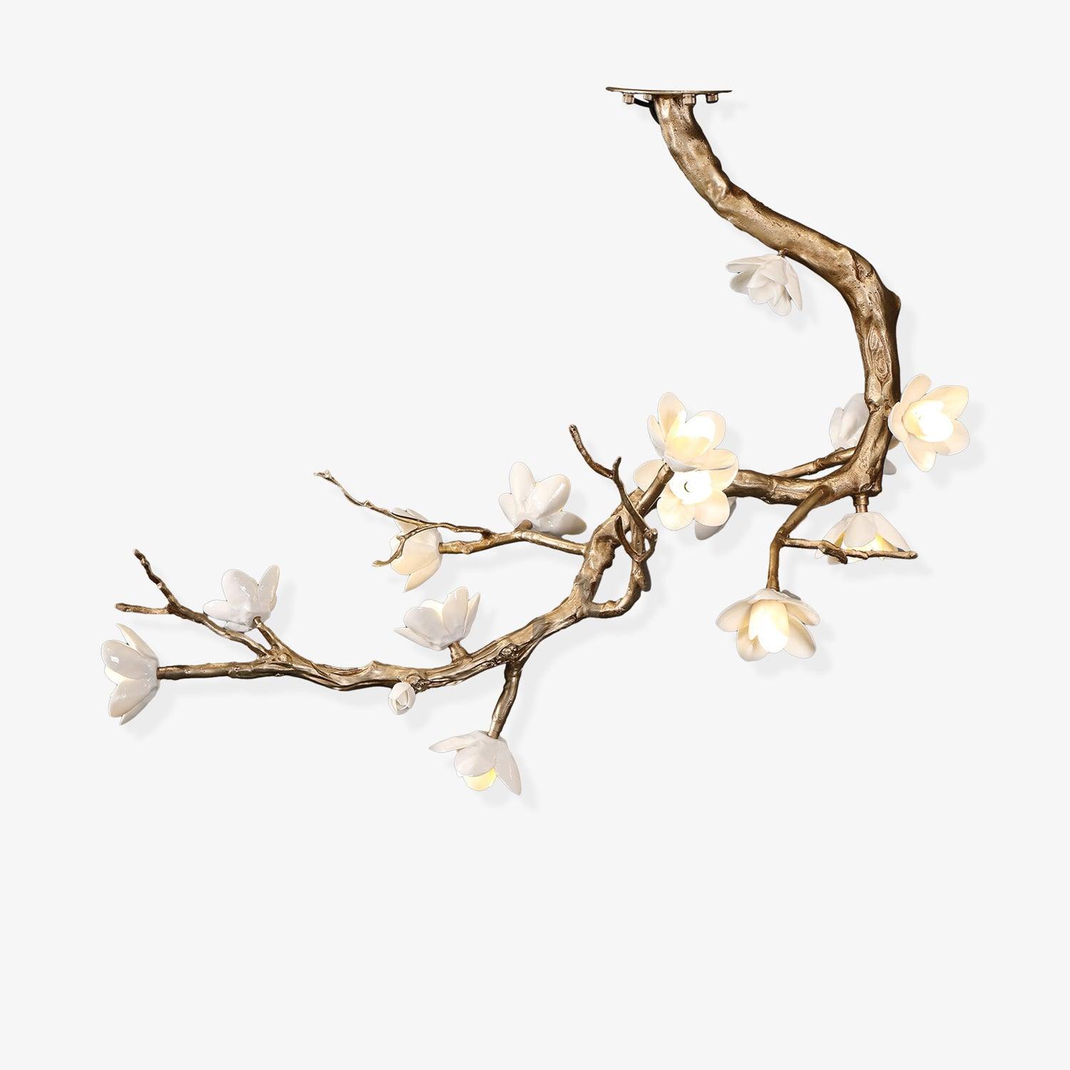 Brass Flower Branch Chandelier - Letslighting