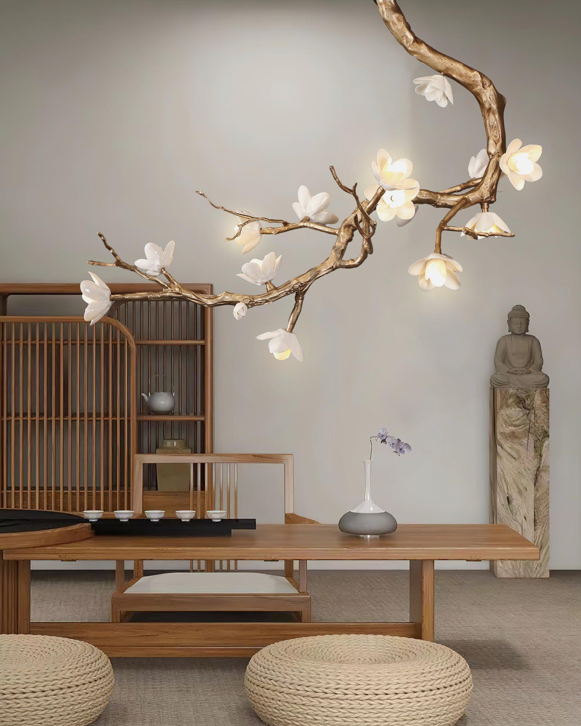 Brass Flower Branch Chandelier - Letslighting