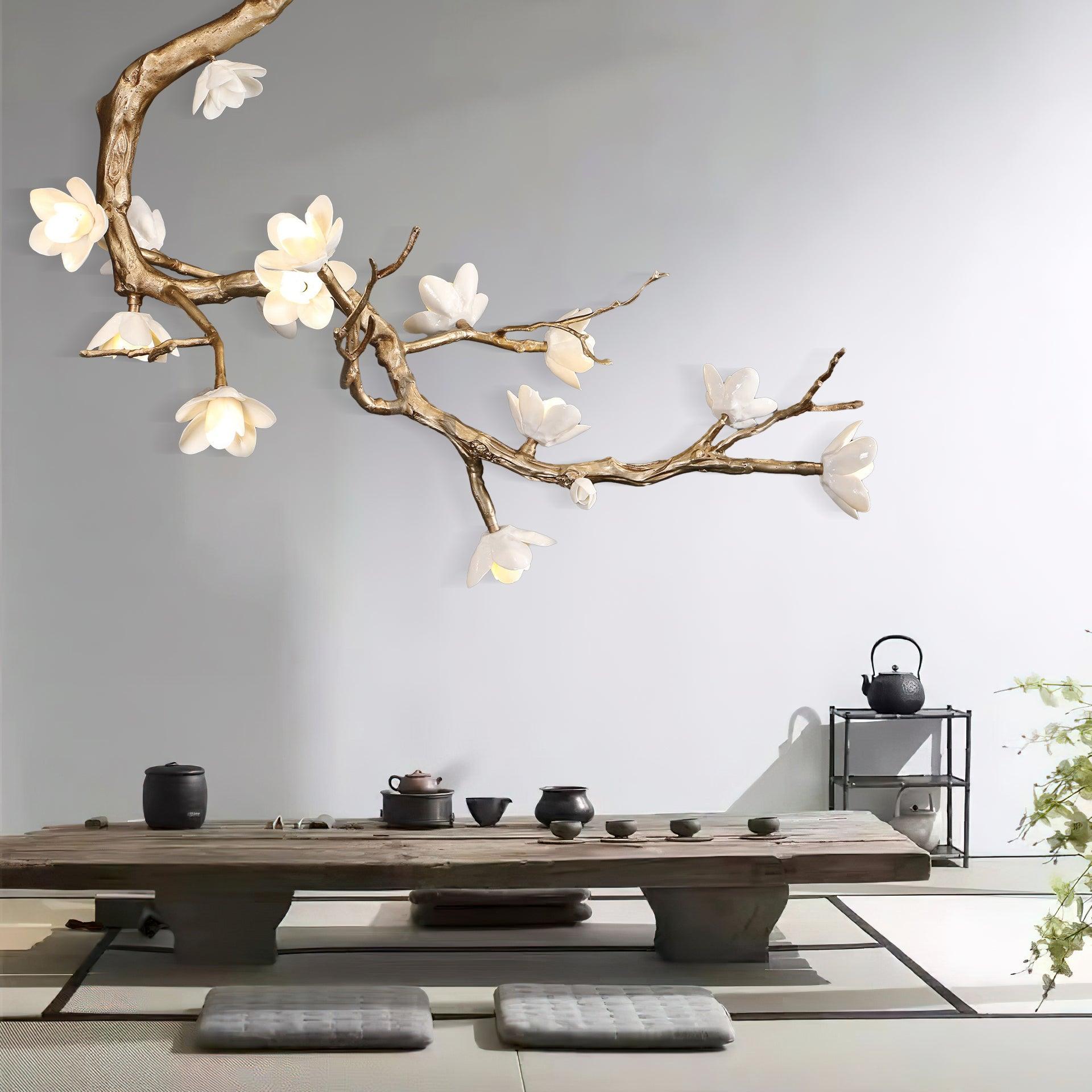 Brass Flower Branch Chandelier - Letslighting