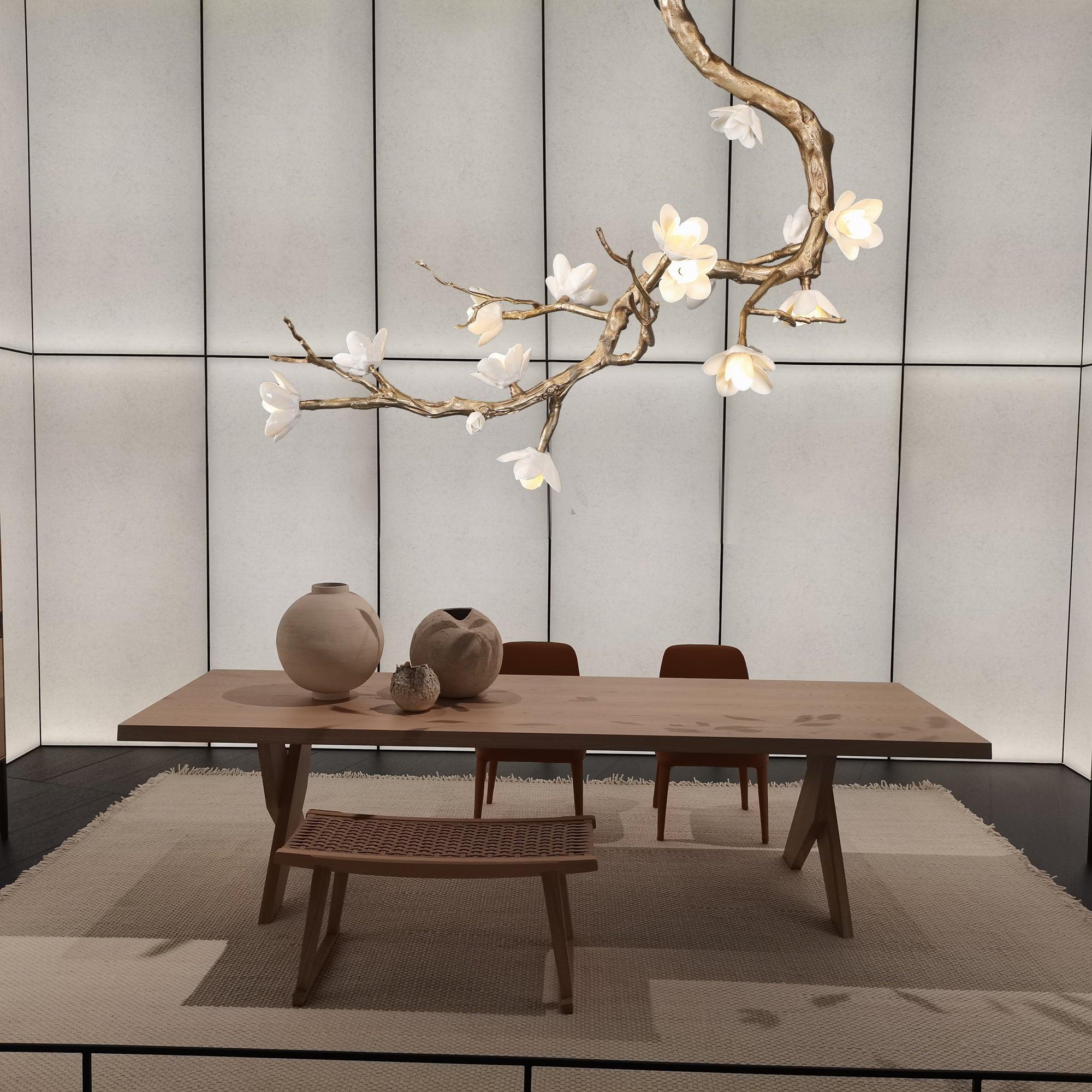 Brass Flower Branch Chandelier - Letslighting