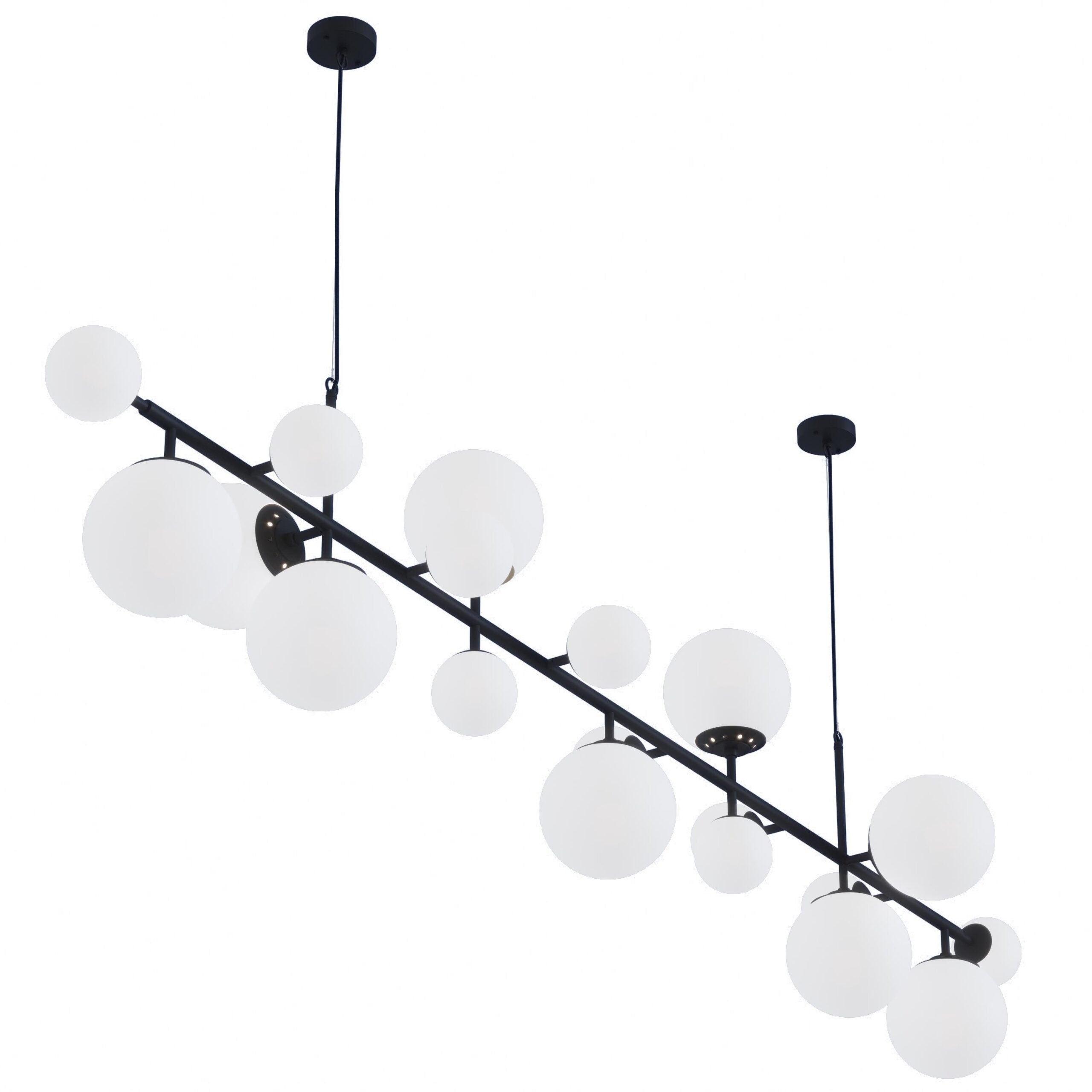 Brass Glass Globe Chandelier - Letslighting