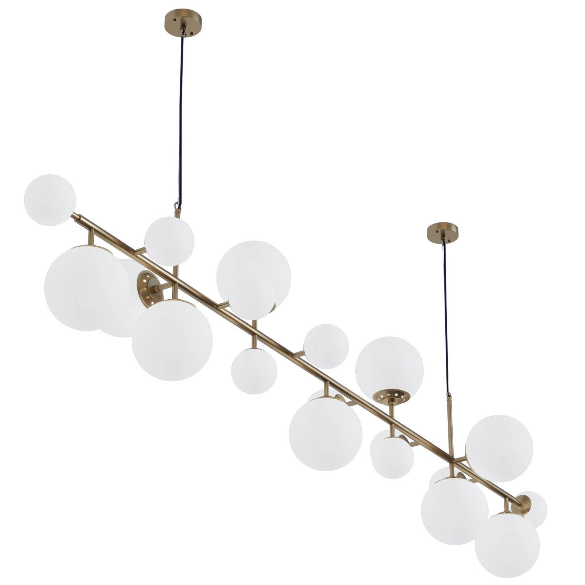 Brass Glass Globe Chandelier - Letslighting