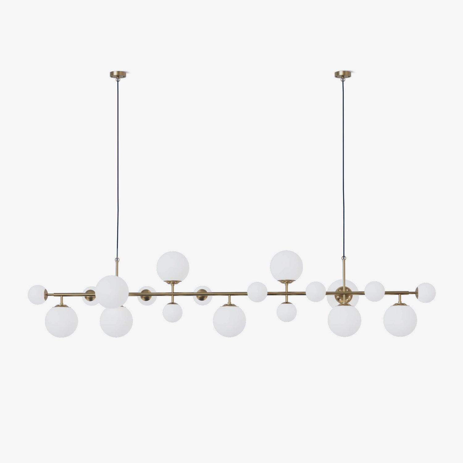 Brass Glass Globe Chandelier - Letslighting