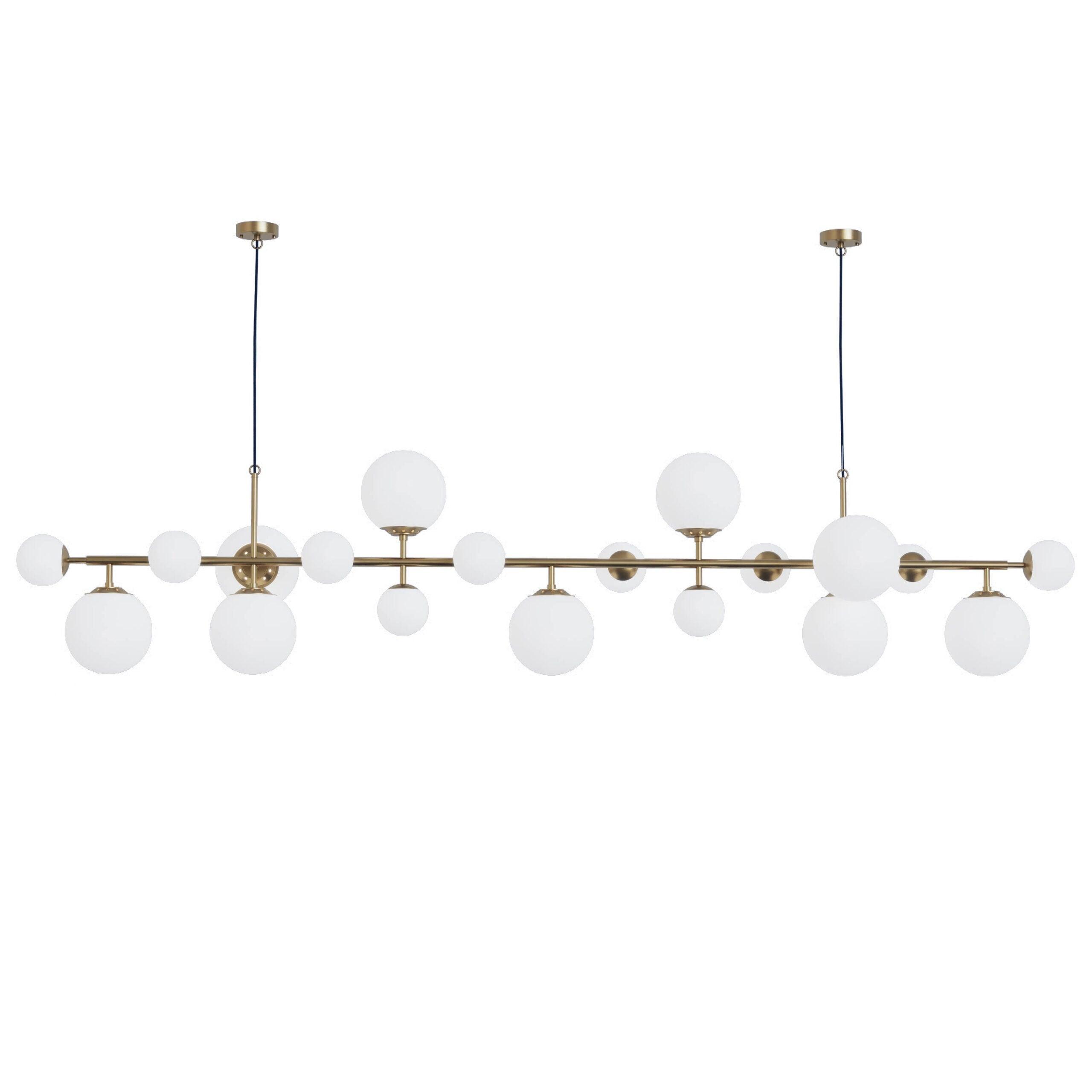 Brass Glass Globe Chandelier - Letslighting