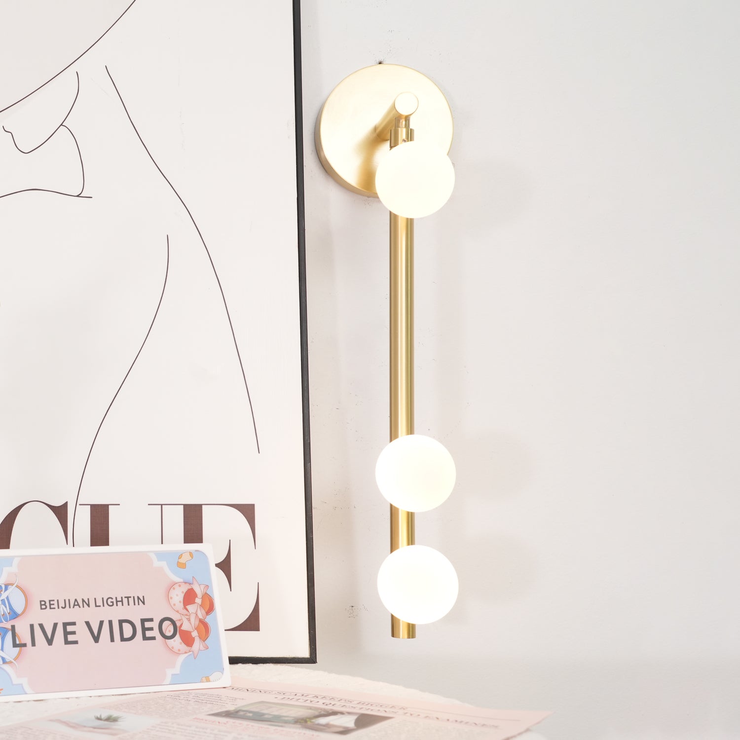 Brass Glass Tube Wall Lamp - Letslighting