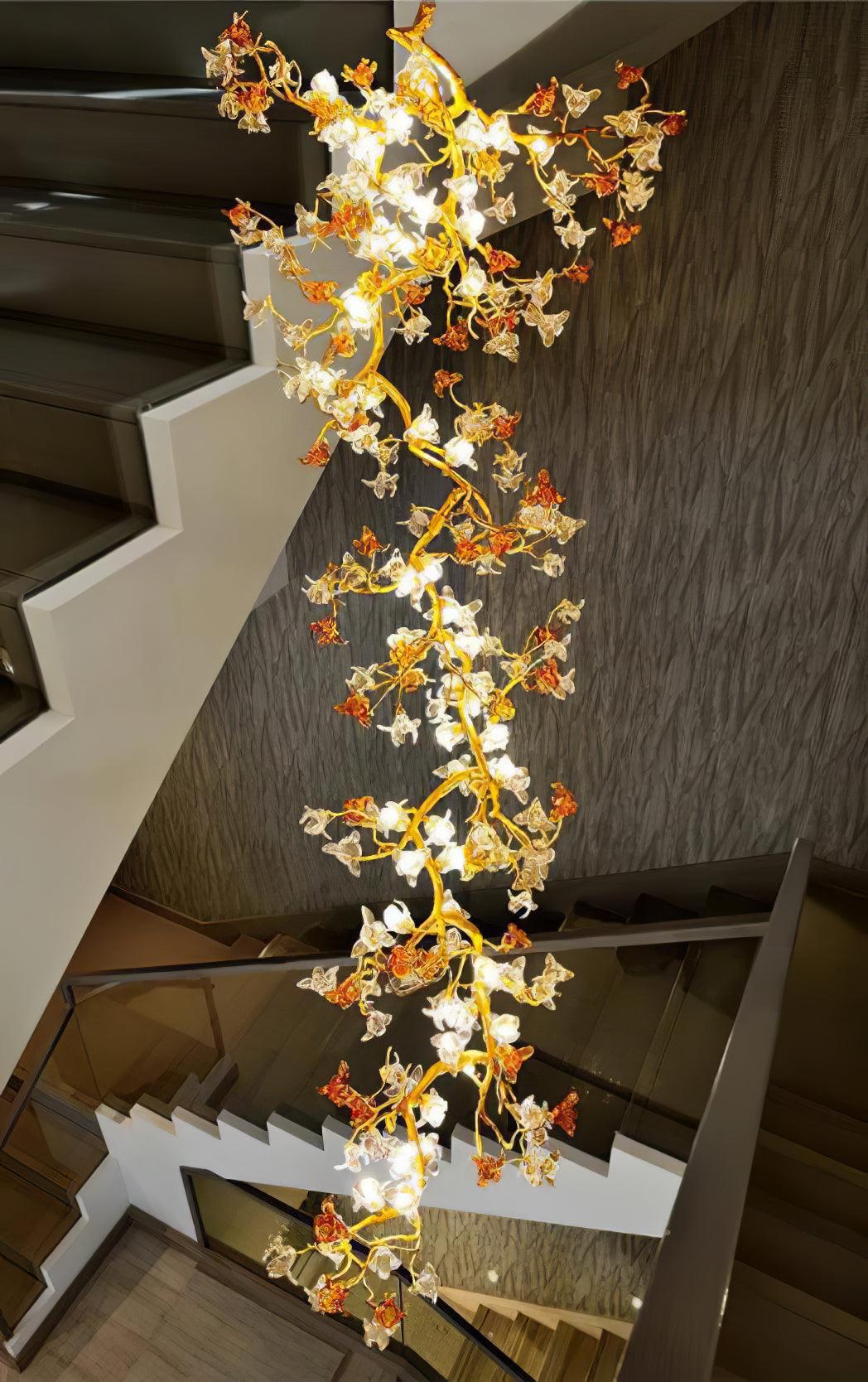 Aare Maple Branch Brass Crystal Chandelier - Letslighting