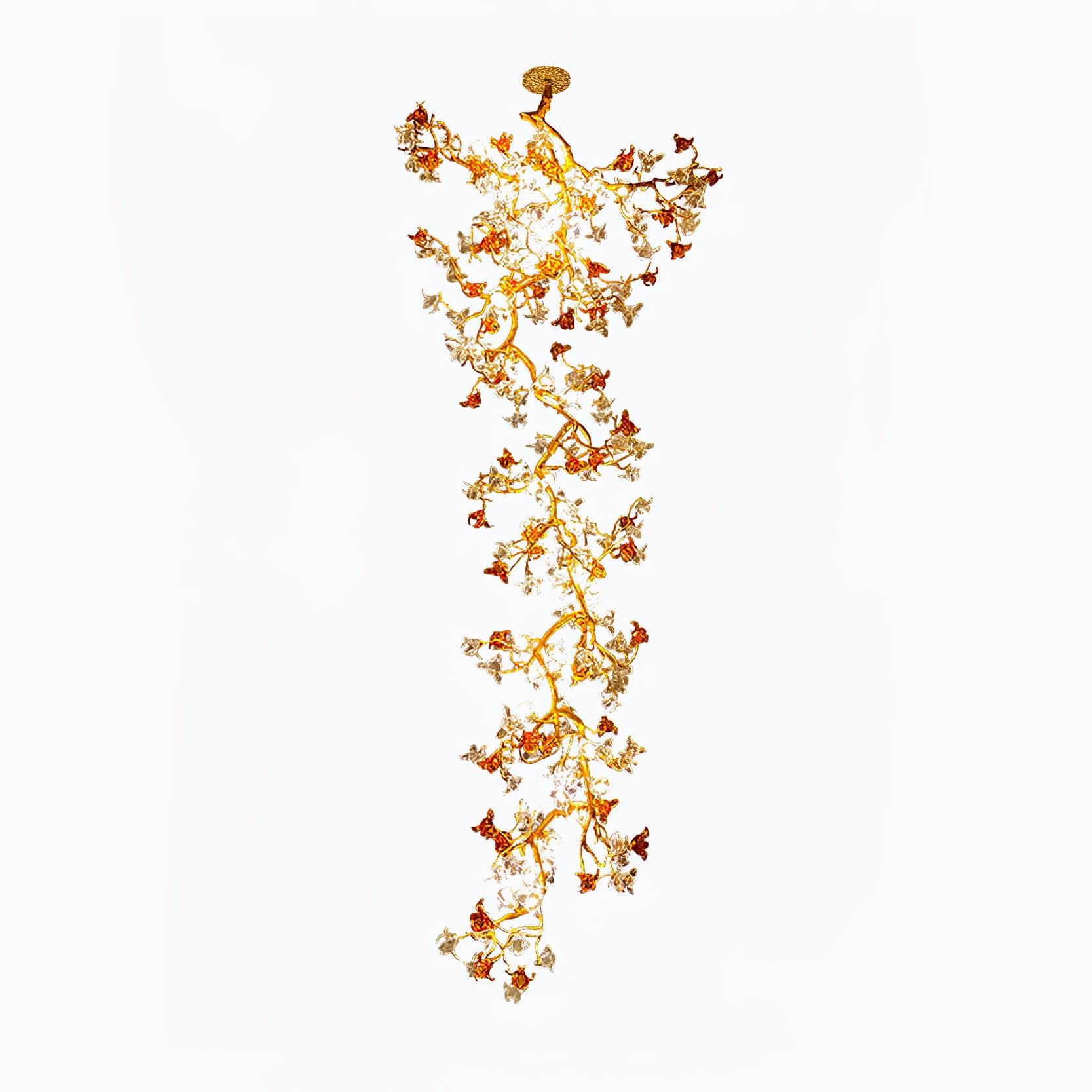 Aare Maple Branch Brass Crystal Chandelier - Letslighting