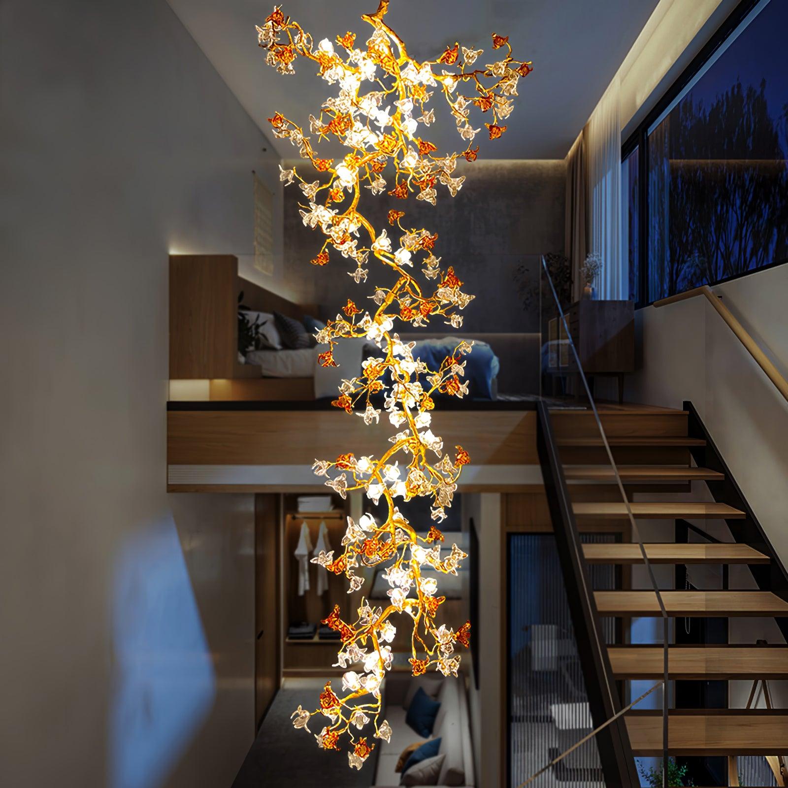Aare Maple Branch Brass Crystal Chandelier - Letslighting