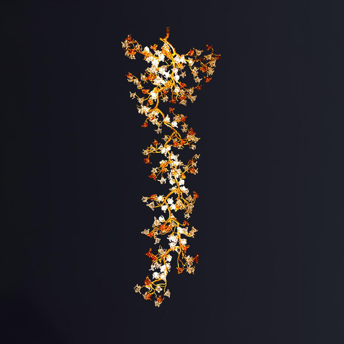 Aare Maple Branch Brass Crystal Chandelier - Letslighting