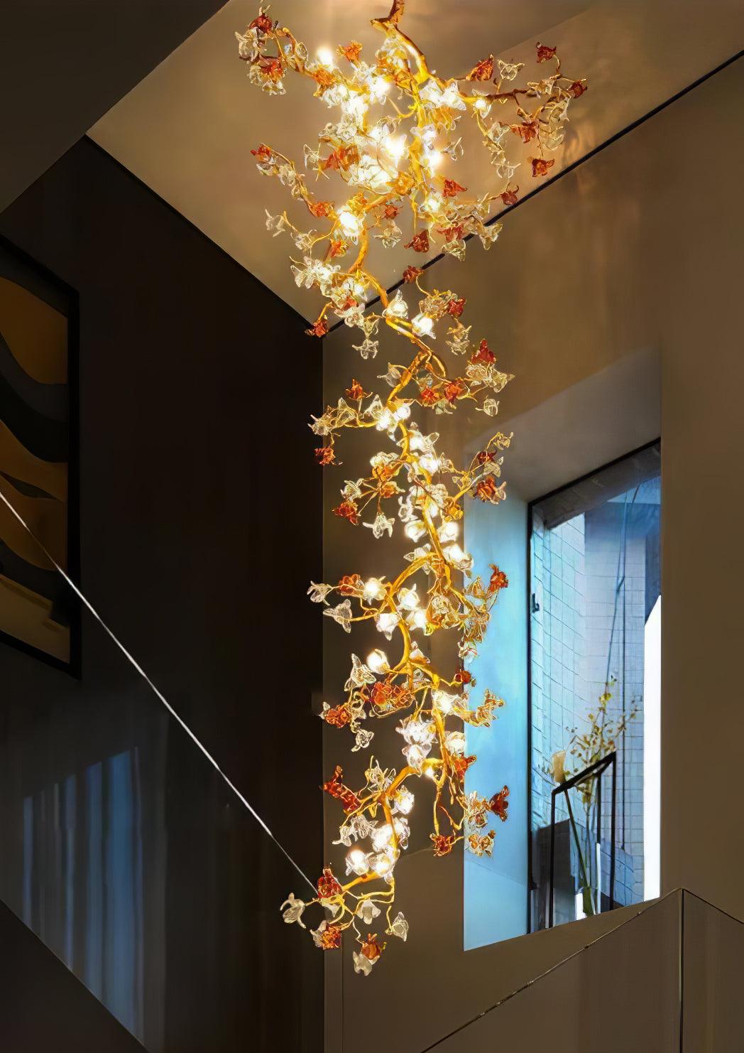 Aare Maple Branch Brass Crystal Chandelier - Letslighting