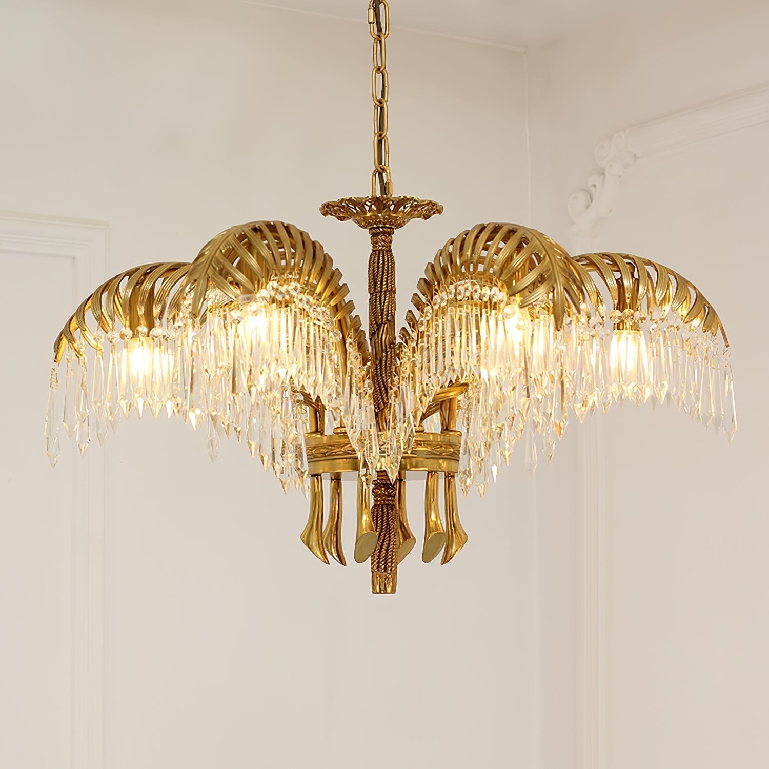 Odoraris Regal Brass Crystal Chandelier - Letslighting