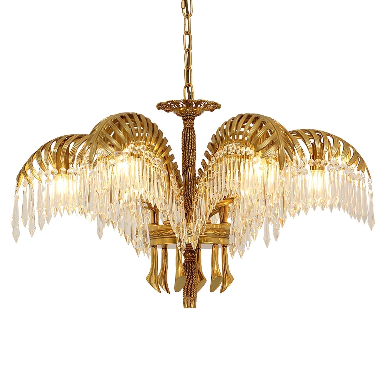Odoraris Regal Brass Crystal Chandelier - Letslighting