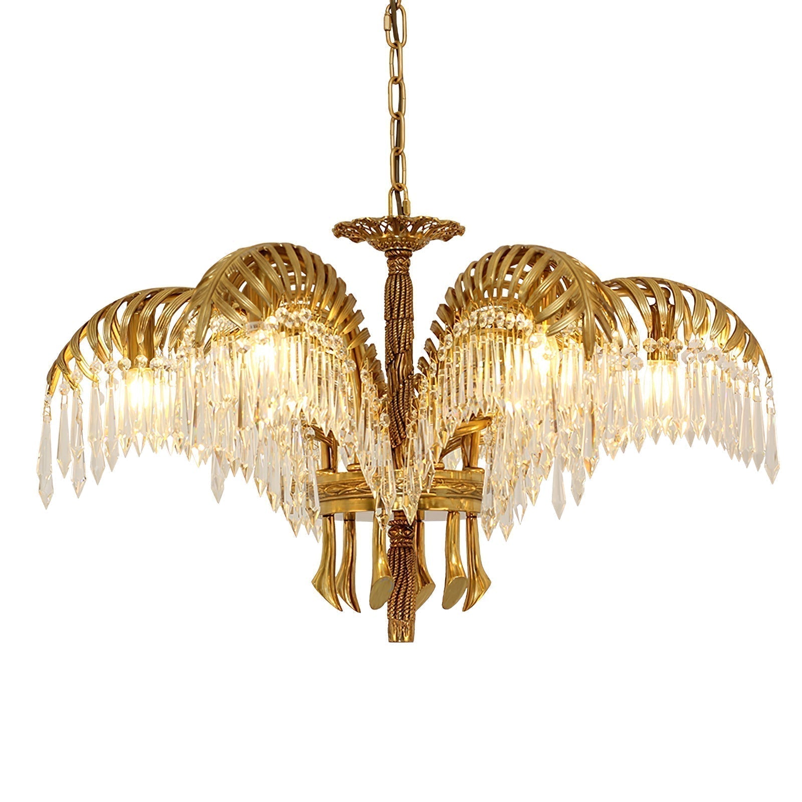 Odoraris Regal Brass Crystal Chandelier - Letslighting