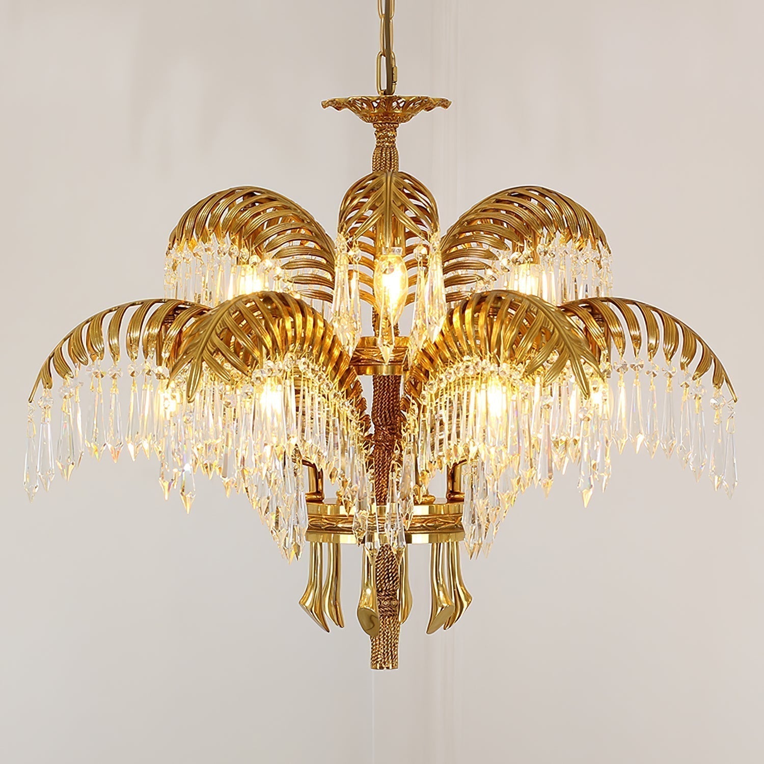 Odoraris Regal Brass Crystal Chandelier - Letslighting