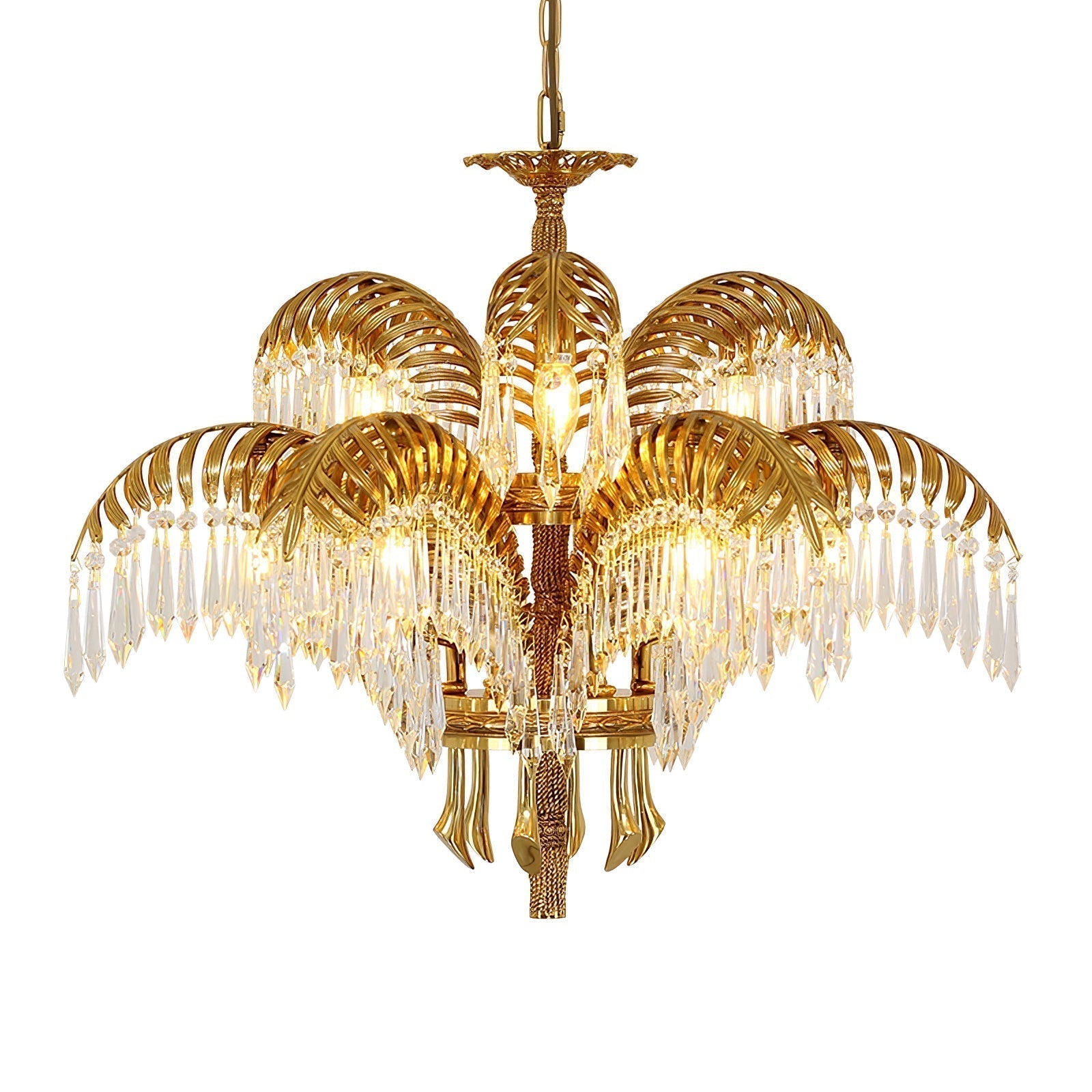 Odoraris Regal Brass Crystal Chandelier - Letslighting