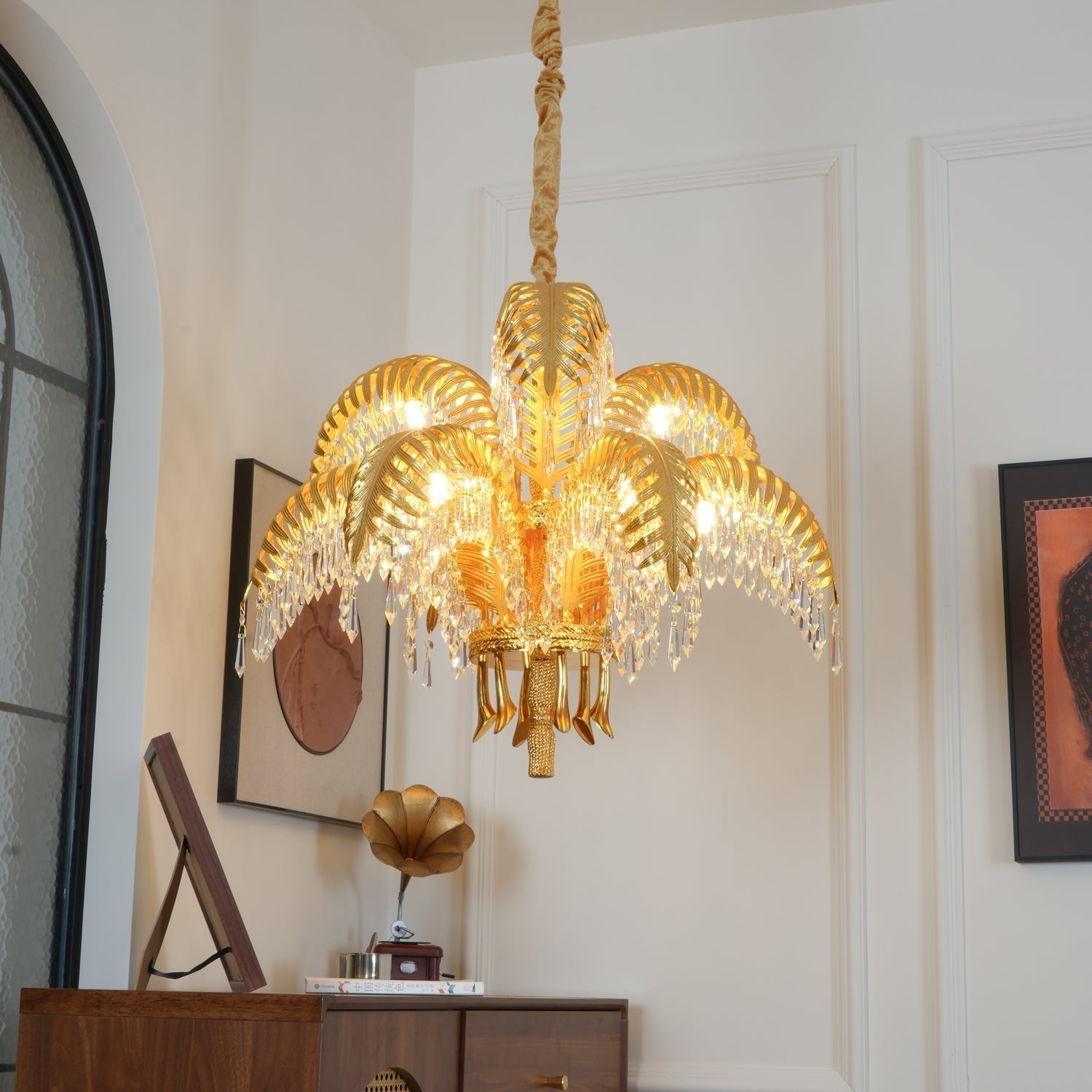 Odoraris Regal Brass Crystal Chandelier - Letslighting
