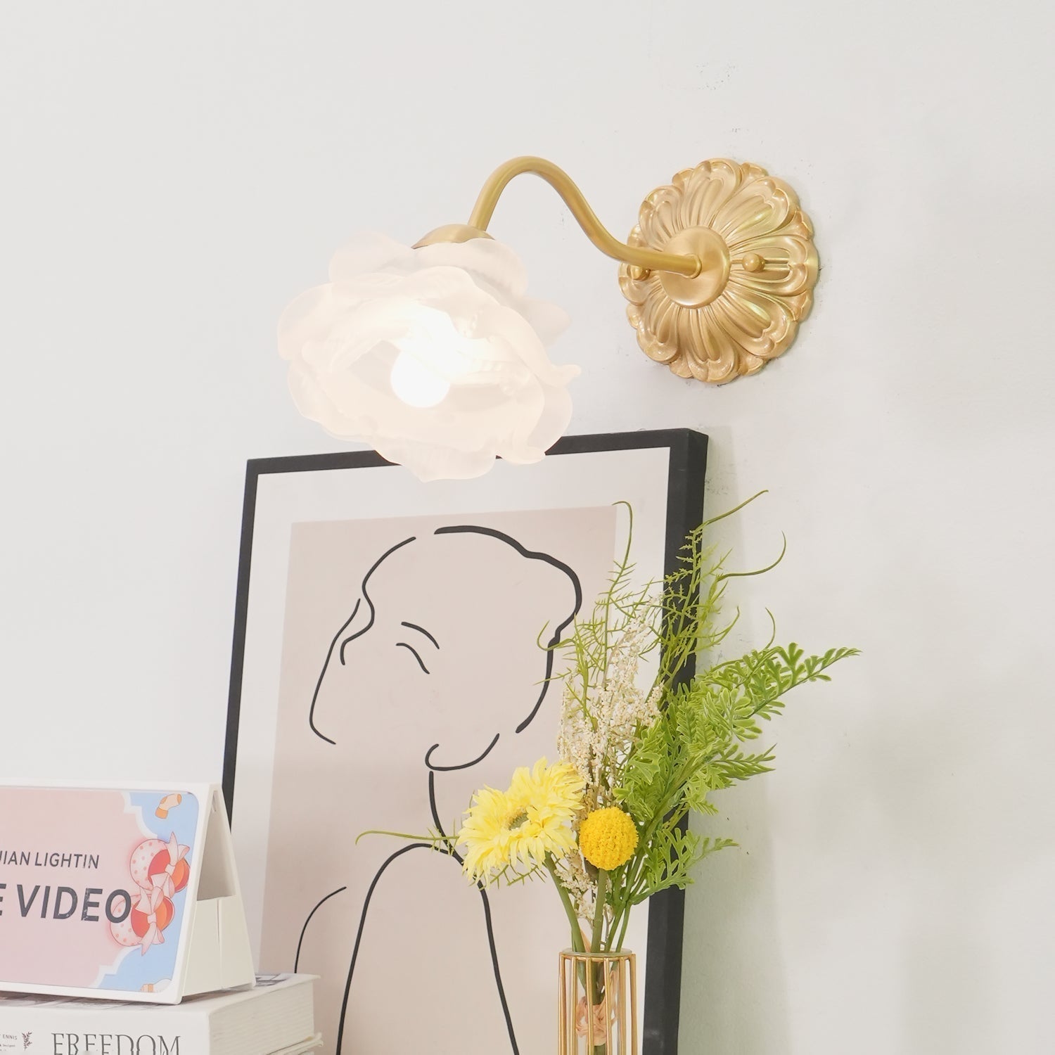 Brass Rose Wall Light - Letslighting