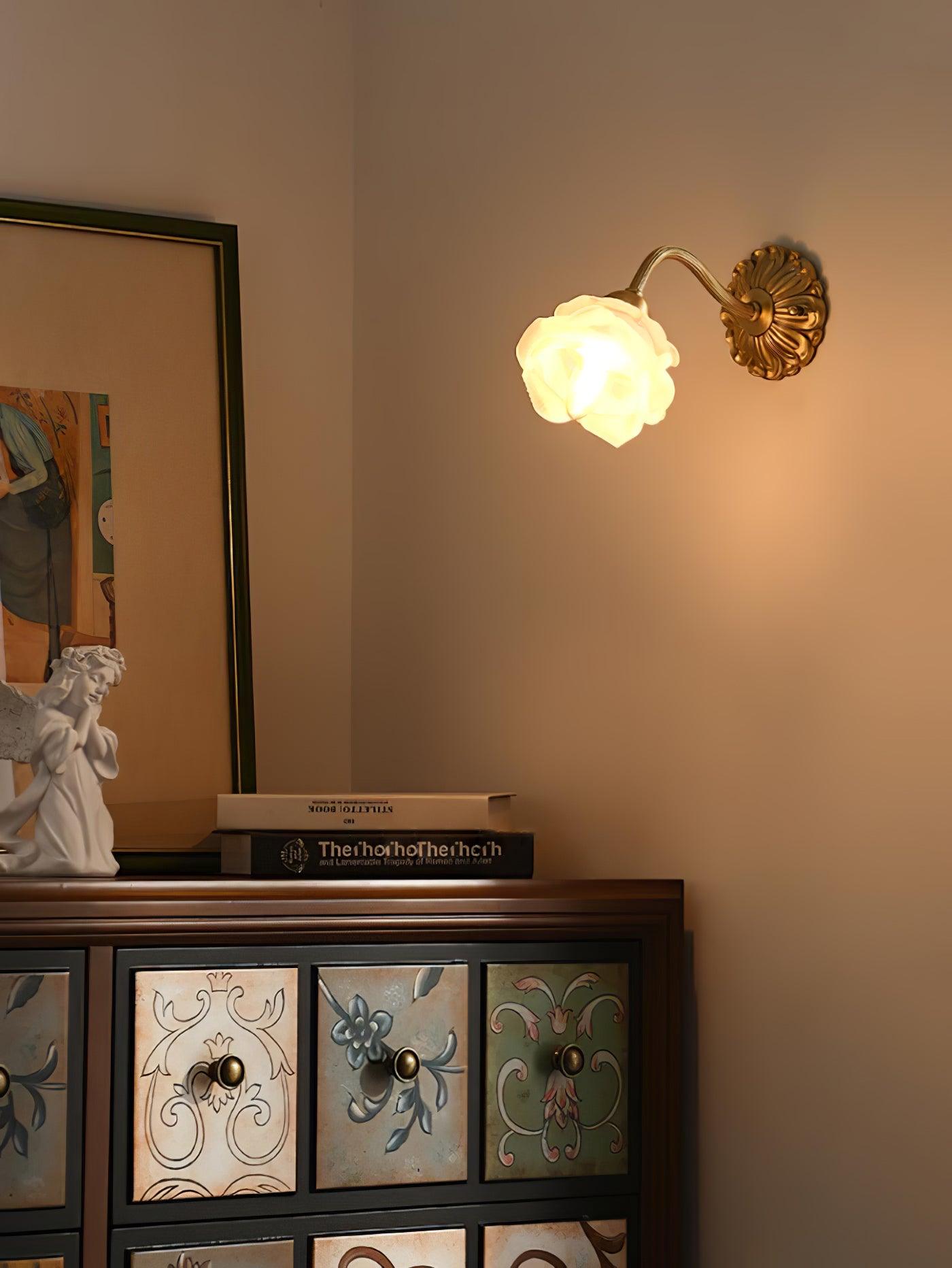 Brass Rose Wall Light - Letslighting