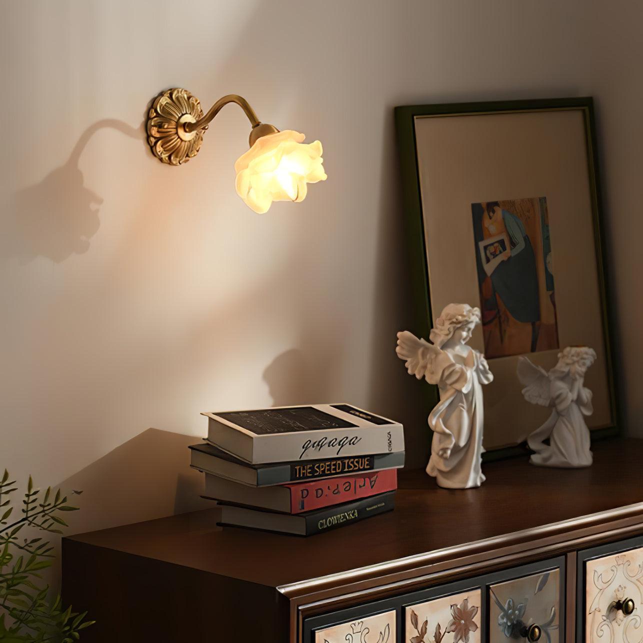 Brass Rose Wall Light - Letslighting