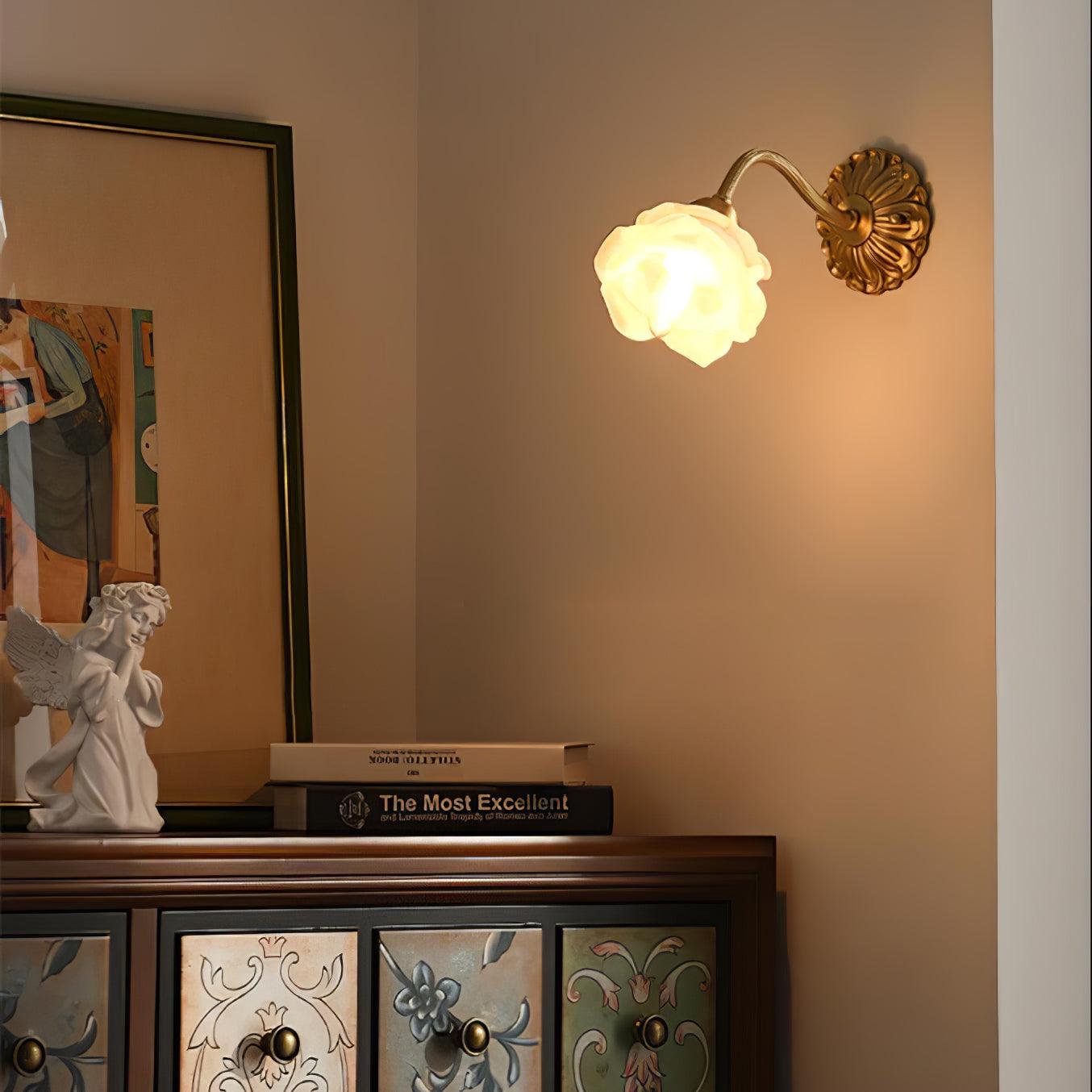 Brass Rose Wall Light - Letslighting