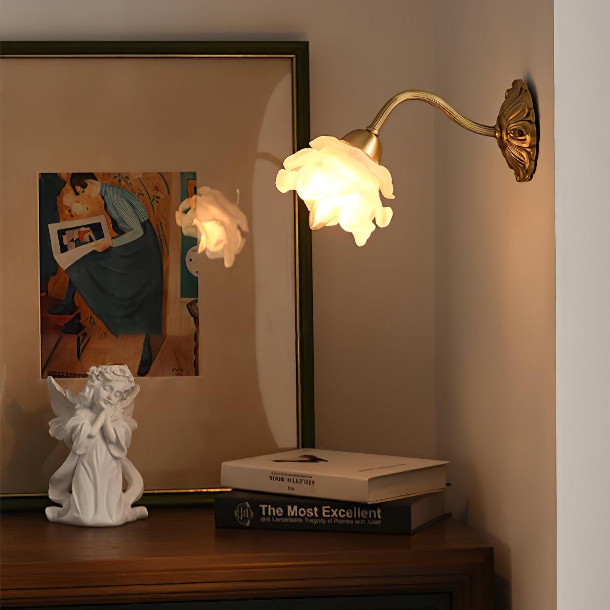 Brass Rose Wall Light - Letslighting