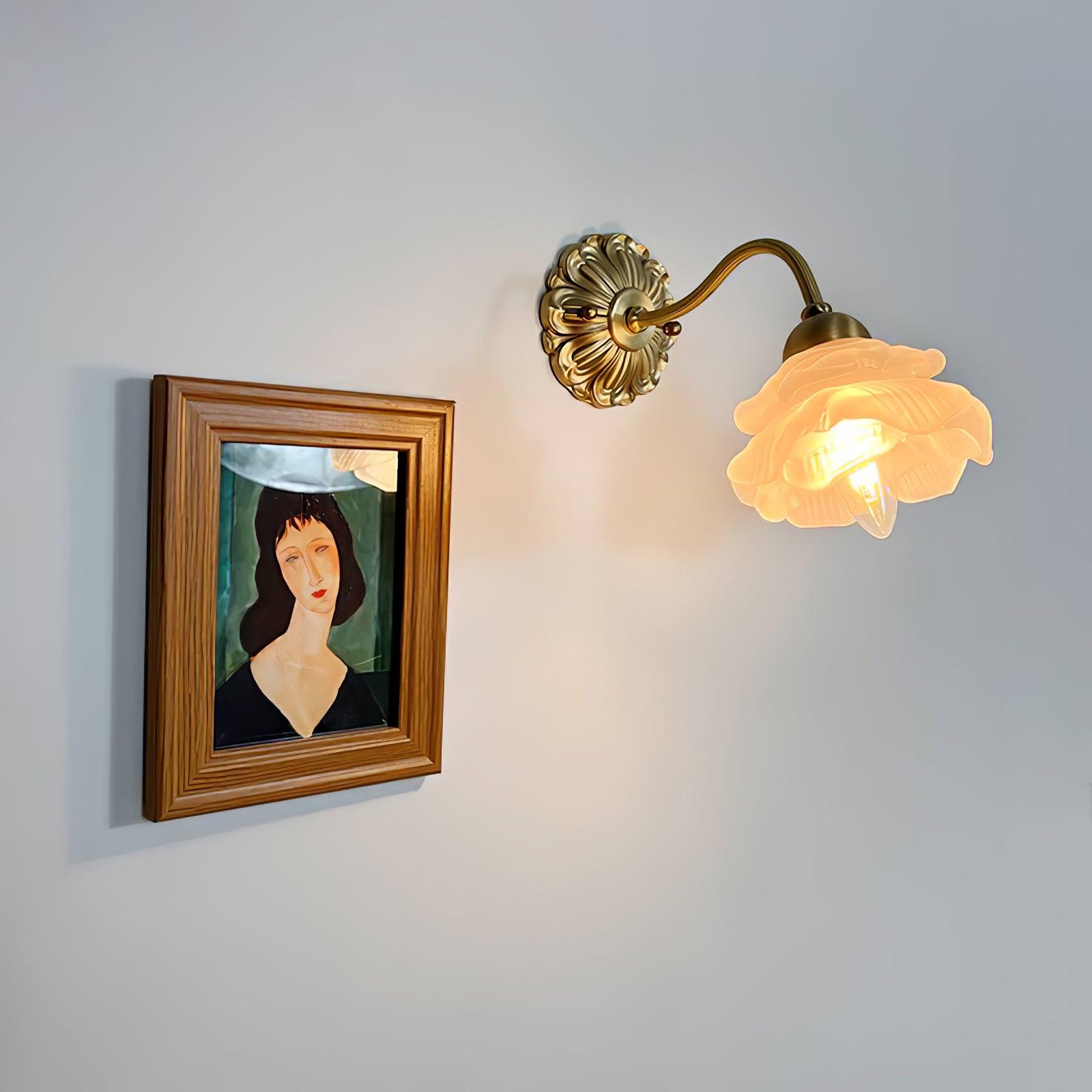 Brass Rose Wall Light - Letslighting