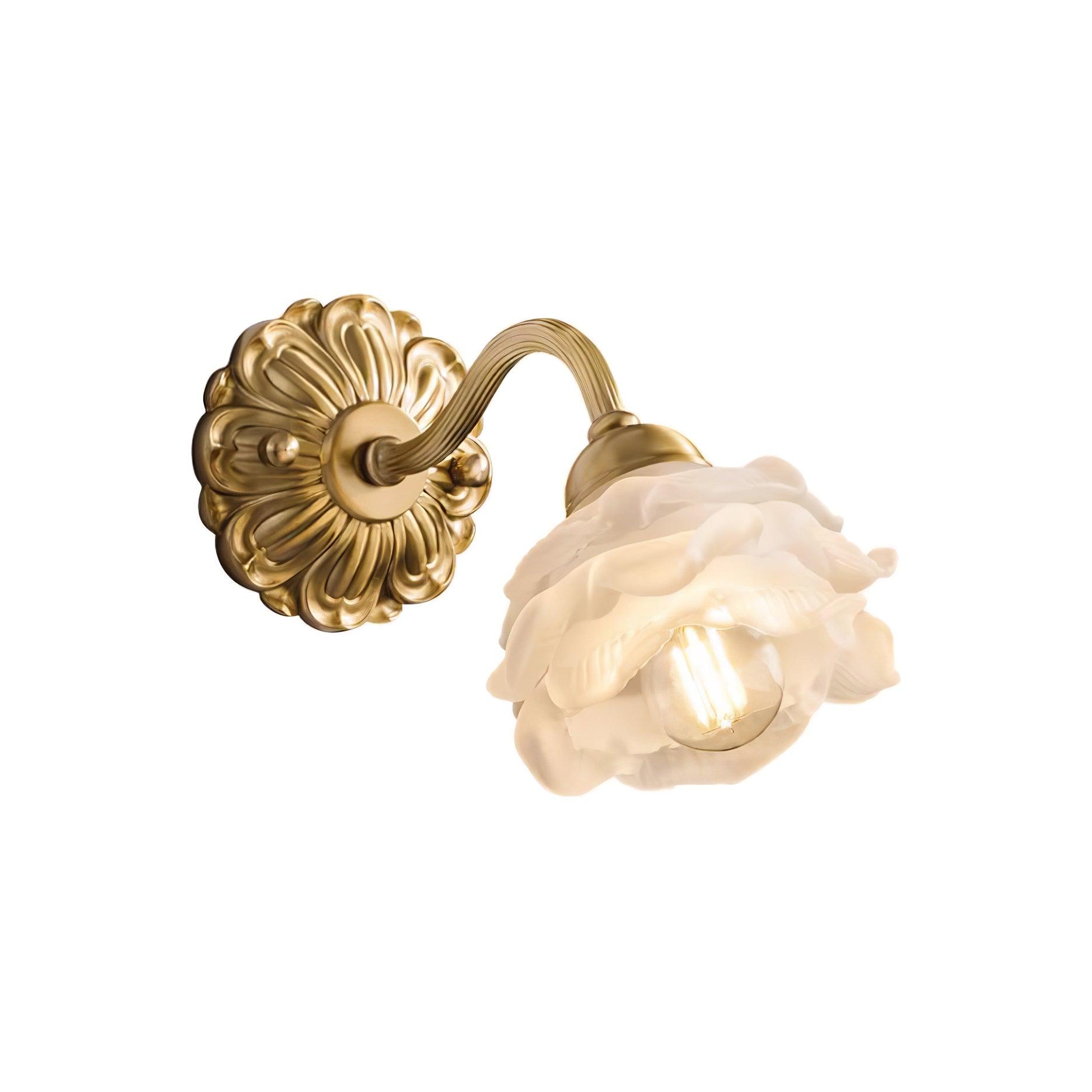 Brass Rose Wall Light - Letslighting